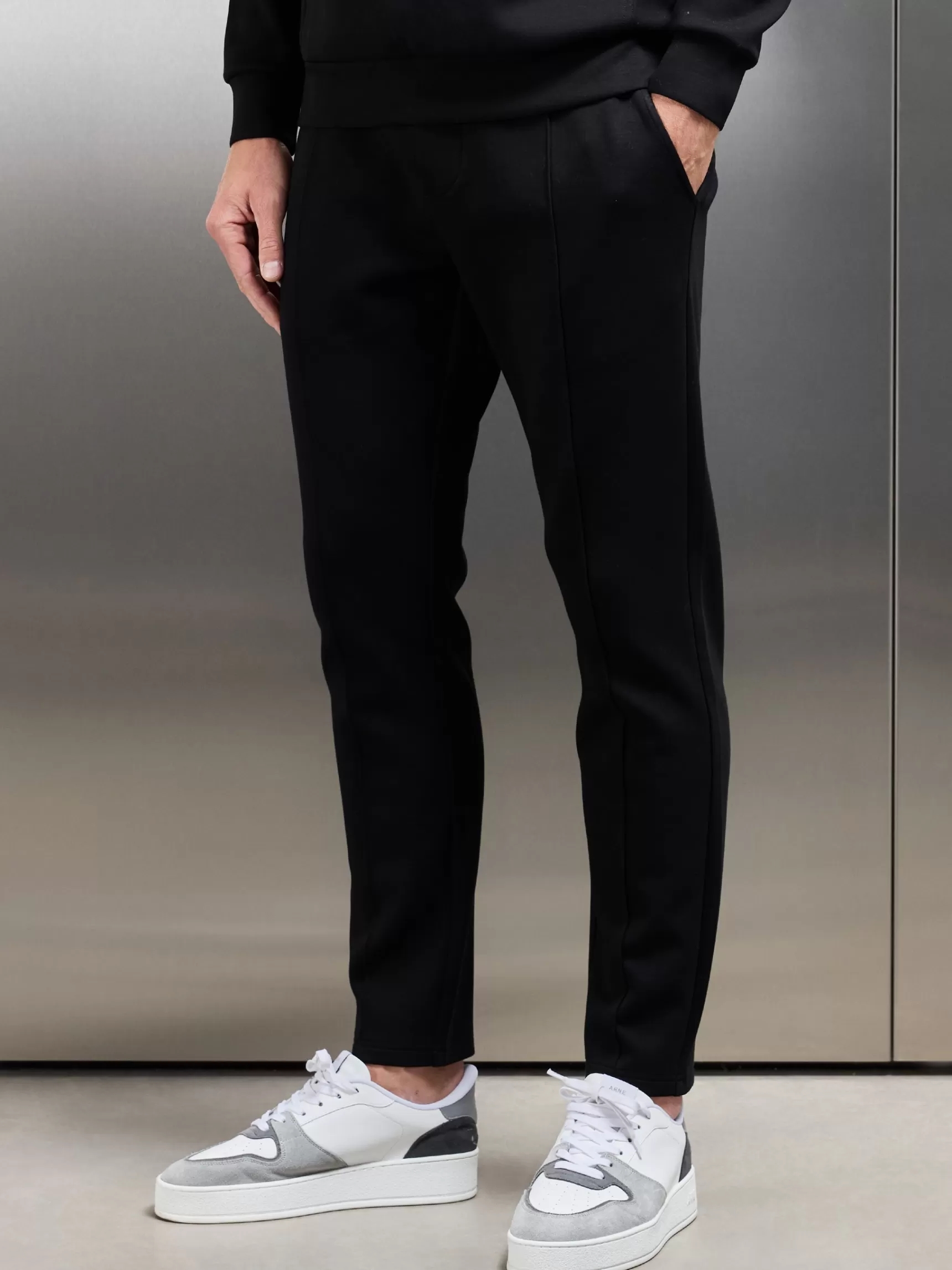 Hot ARNE Interlock Jersey Tapered Jogger - Black