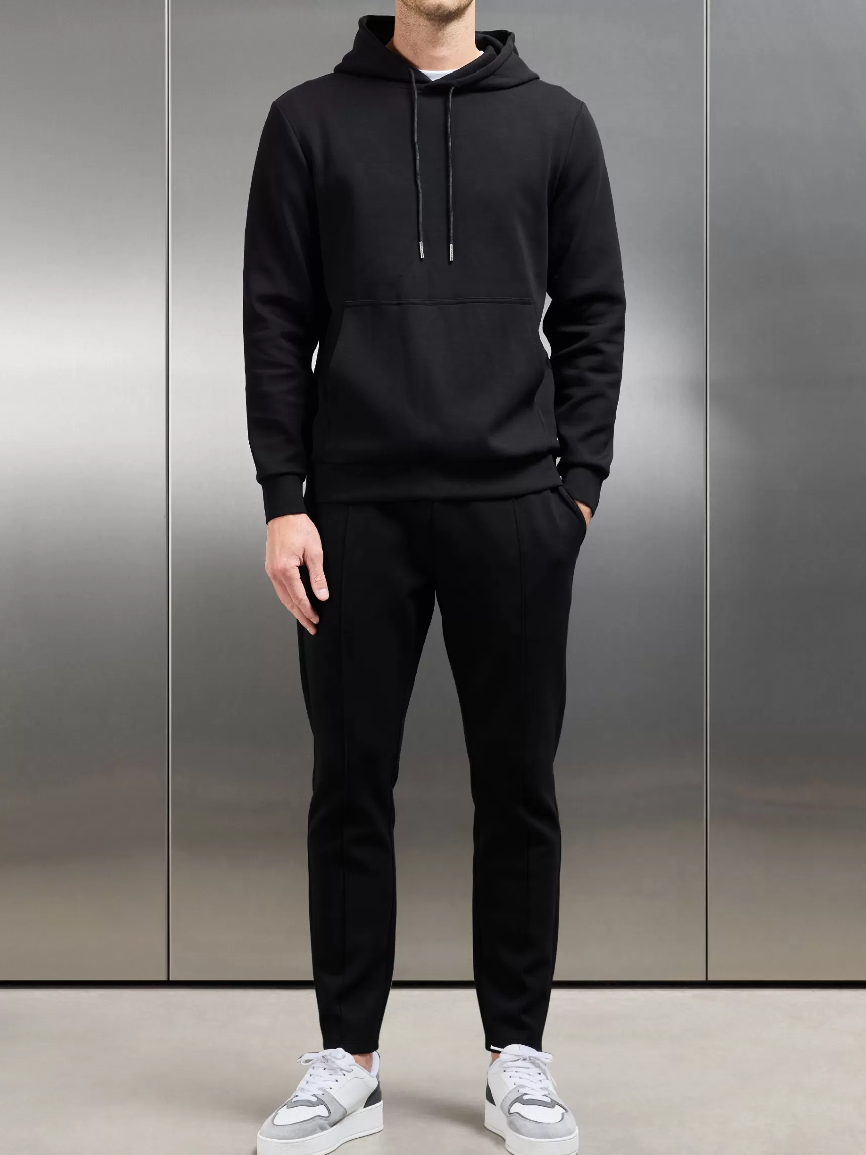 Hot ARNE Interlock Jersey Tapered Jogger - Black