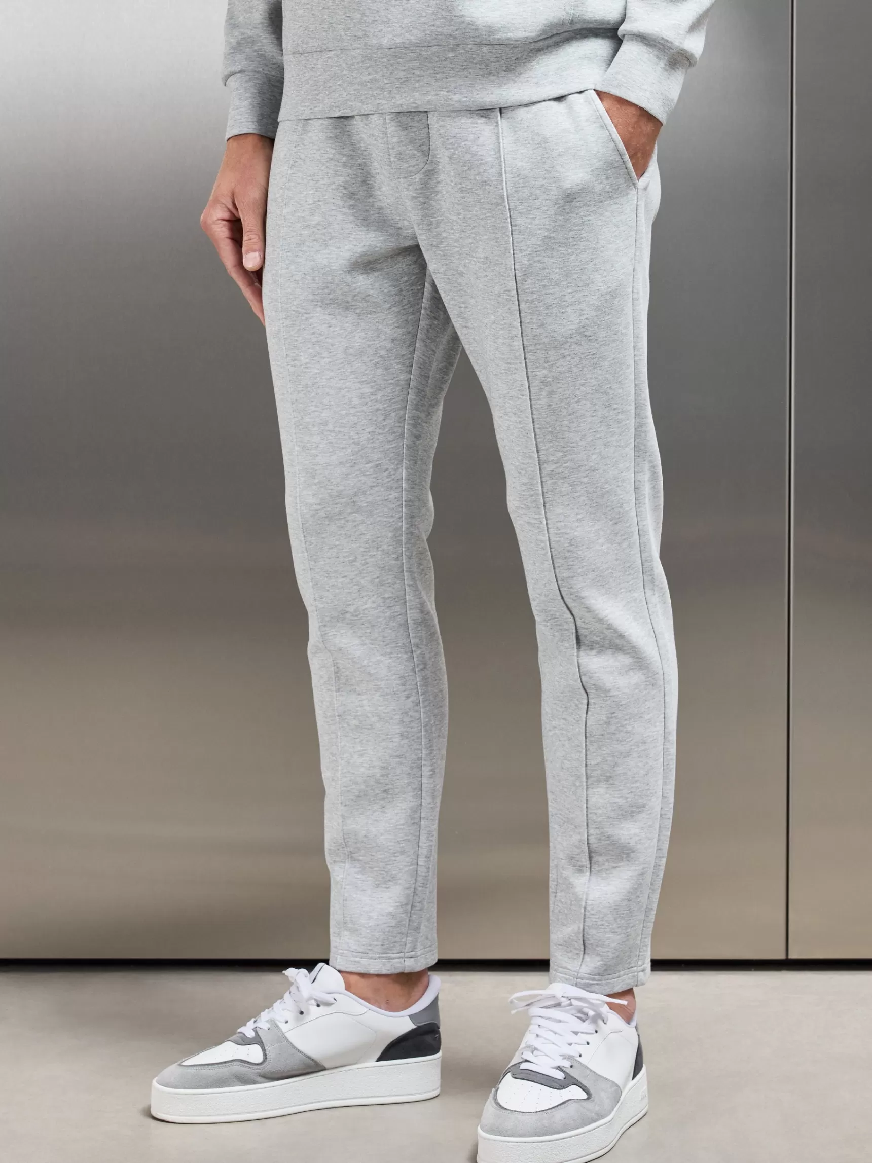 Flash Sale ARNE Interlock Jersey Tapered Jogger - Marl Grey MarlGrey