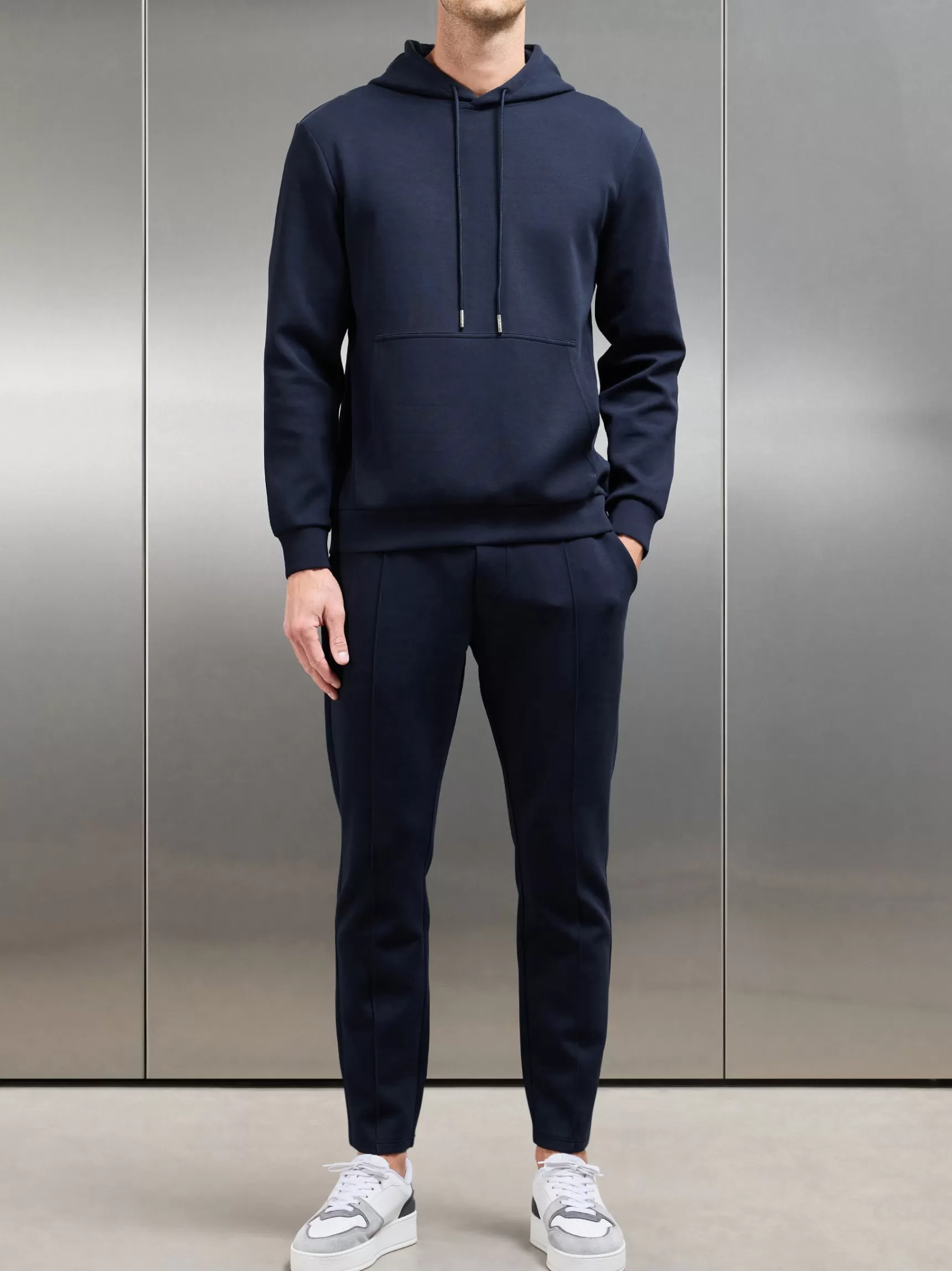 Online ARNE Interlock Jersey Tapered Jogger - Navy