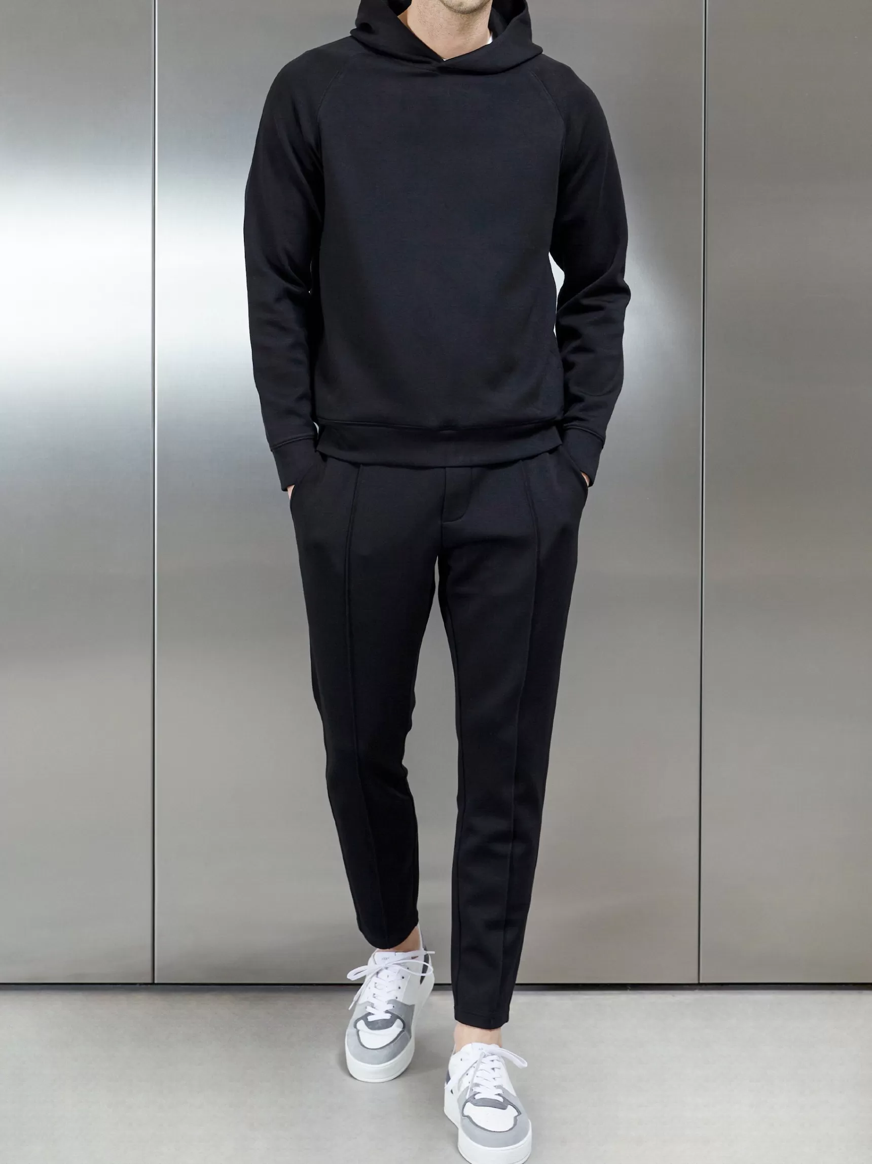 Discount ARNE Interlock Neoprene Hoodie - Black