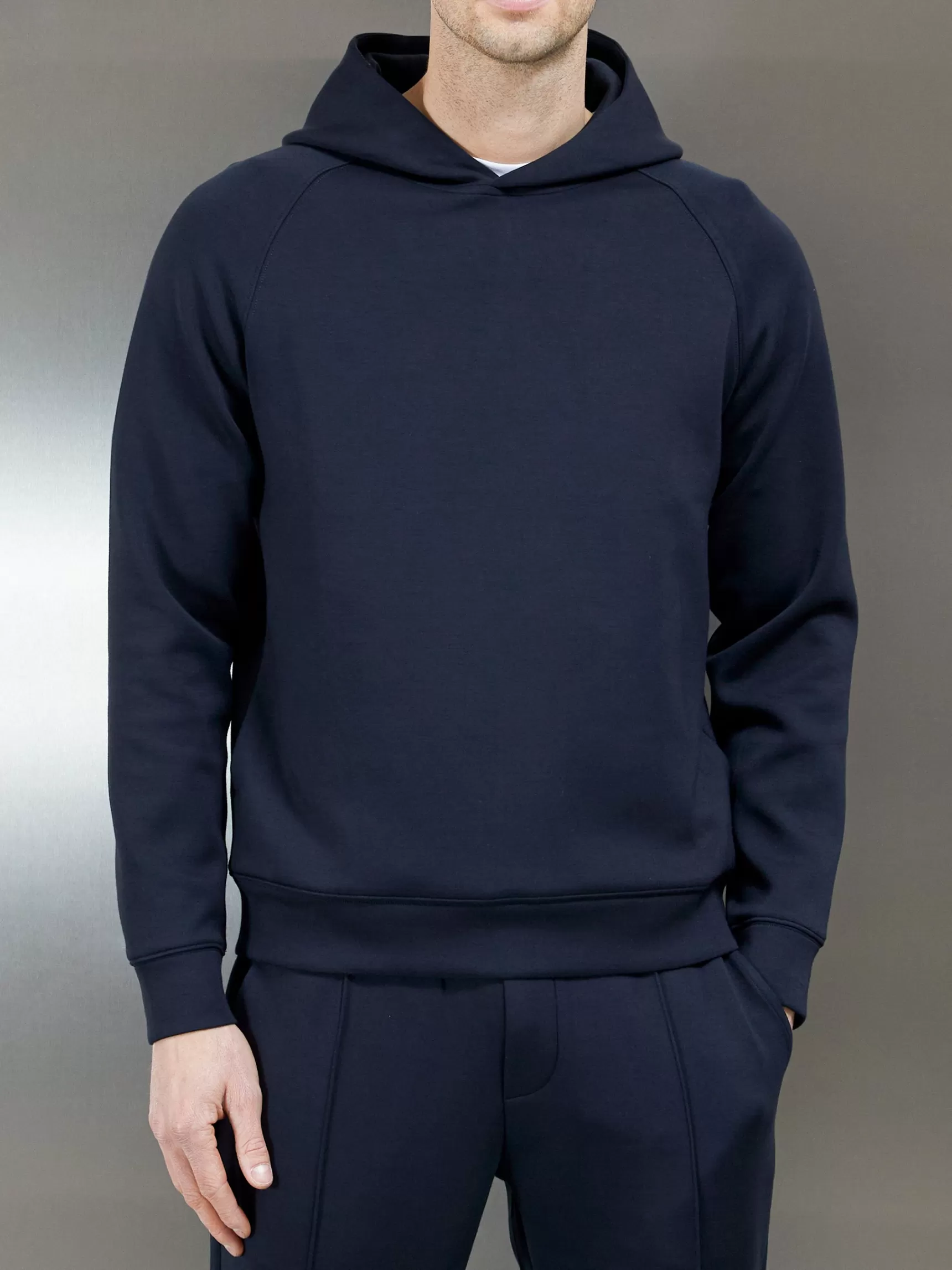 Fashion ARNE Interlock Neoprene Hoodie - Navy
