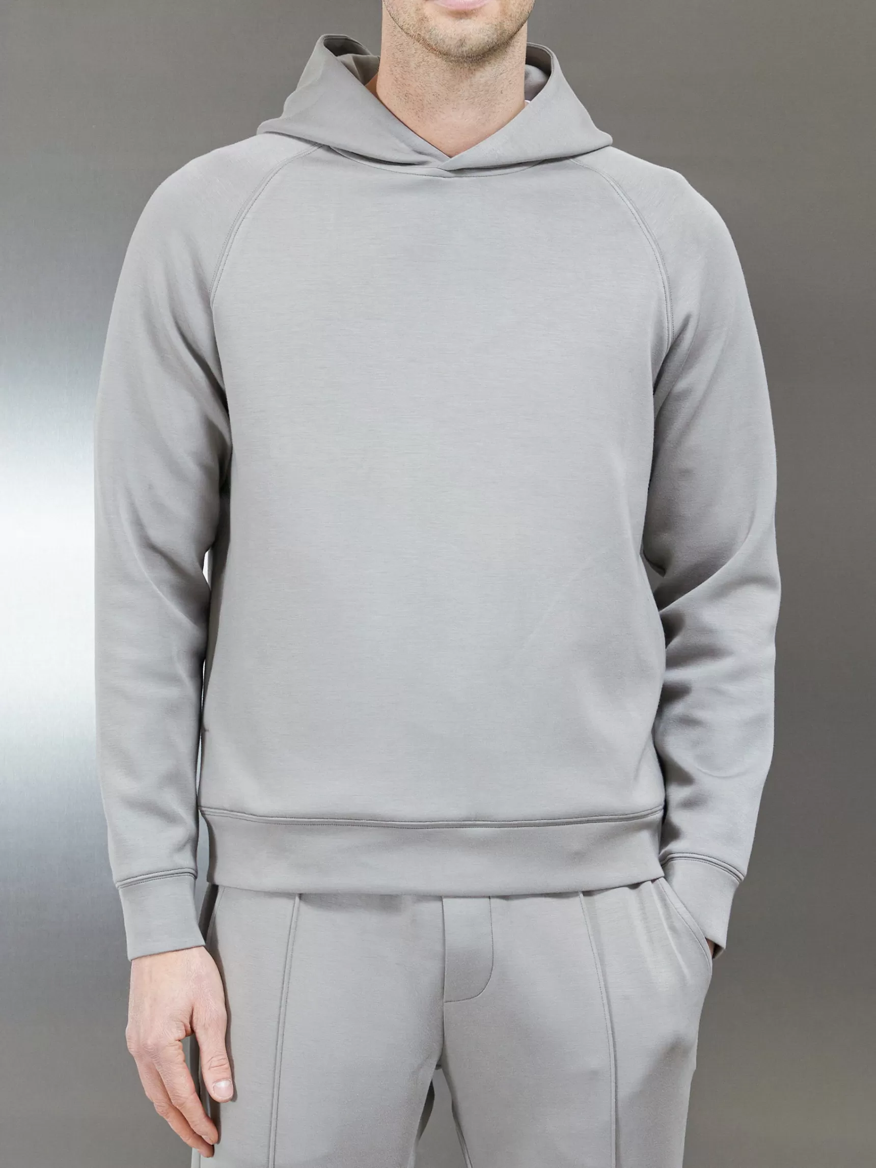 Discount ARNE Interlock Neoprene Hoodie - Stone