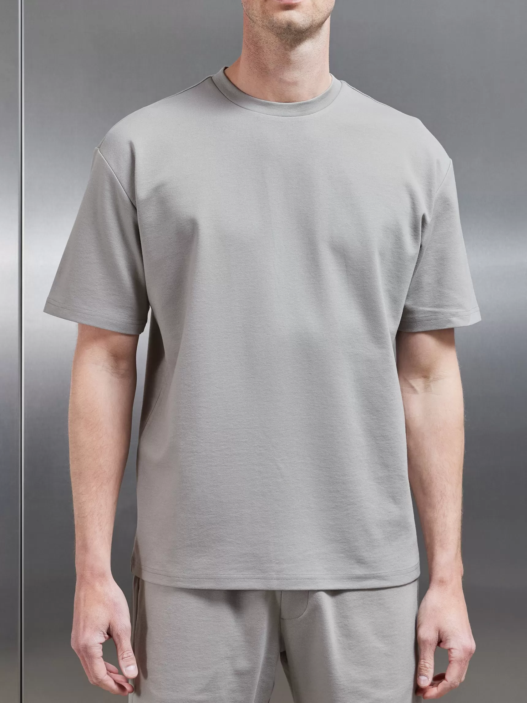 Online ARNE Interlock Relaxed Fit T-Shirt - Stone