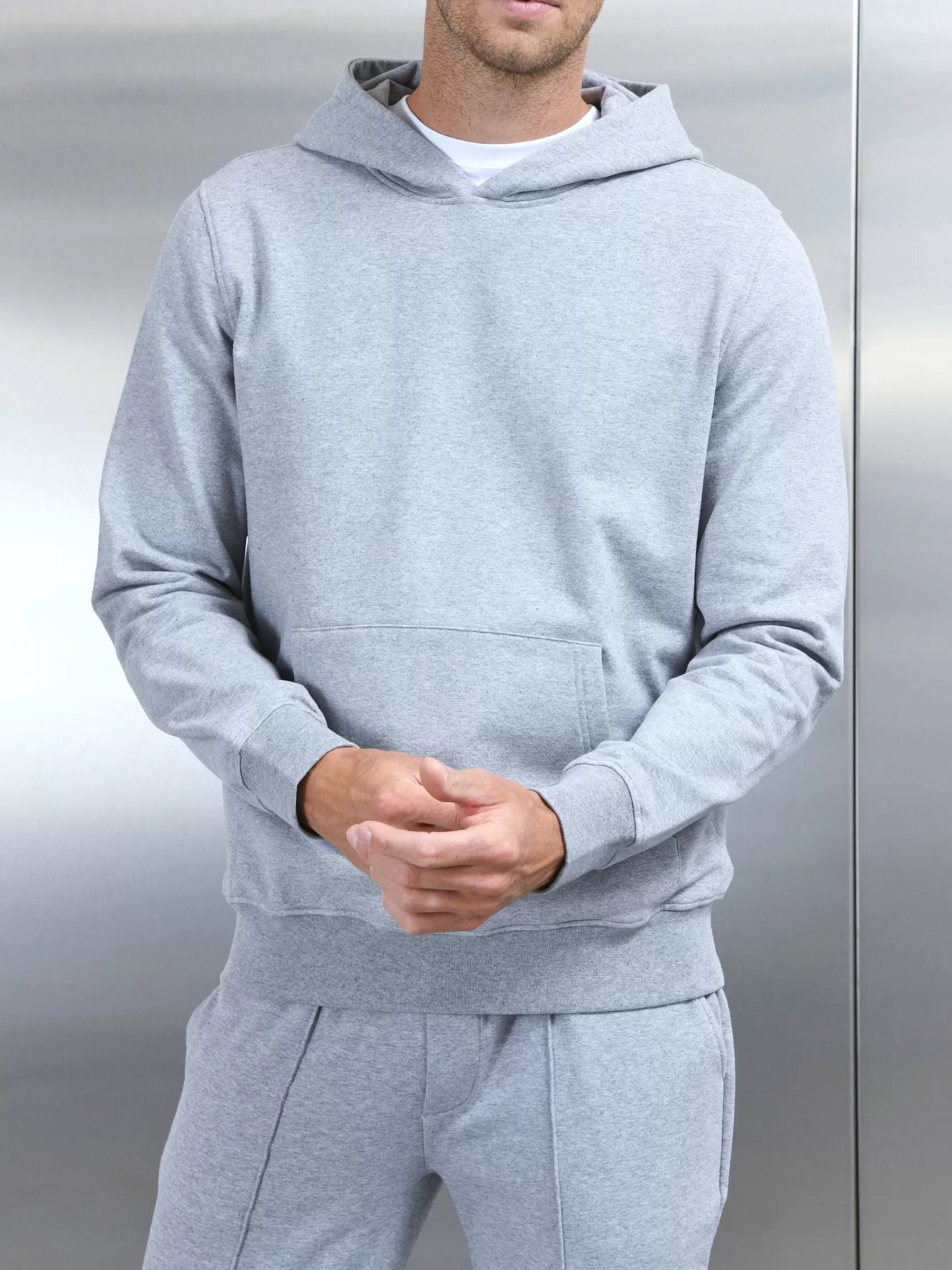 Outlet ARNE Jersey Hoodie - Marl Grey MarlGrey