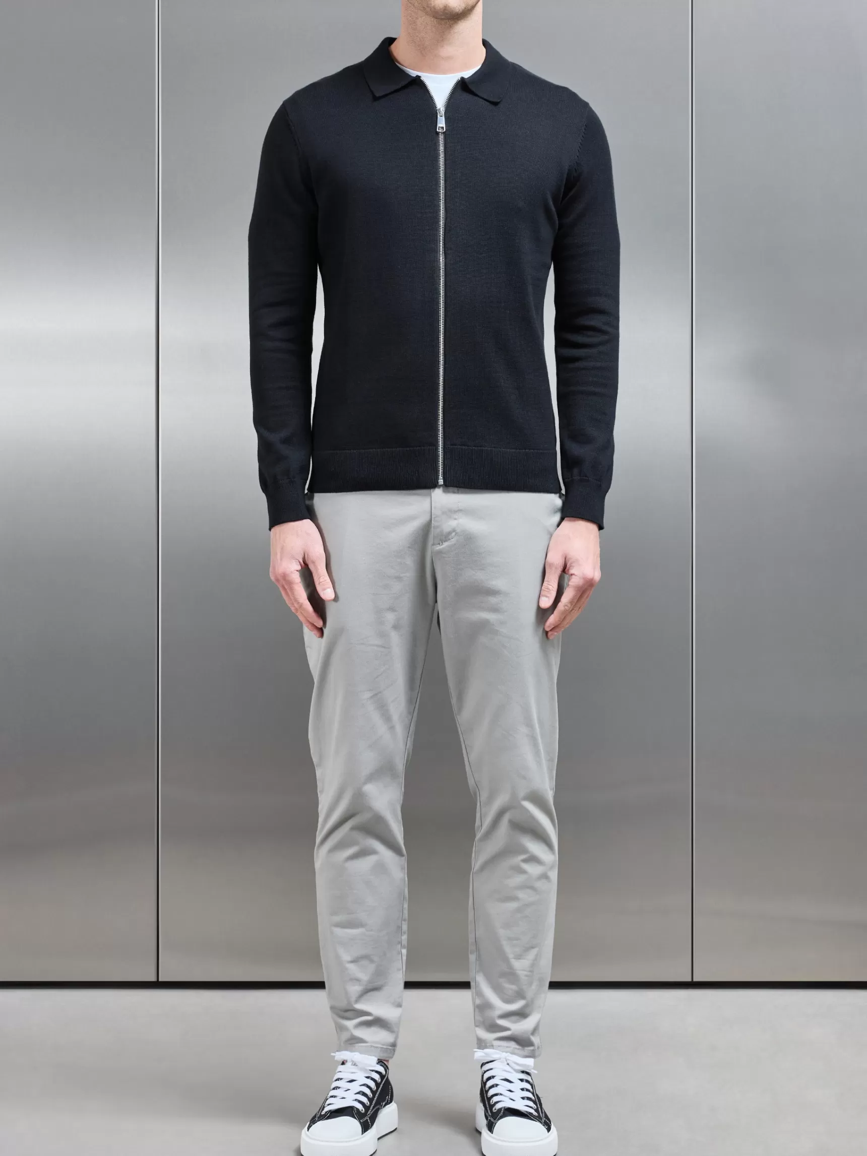 Hot ARNE Knitted Overshirt - Black