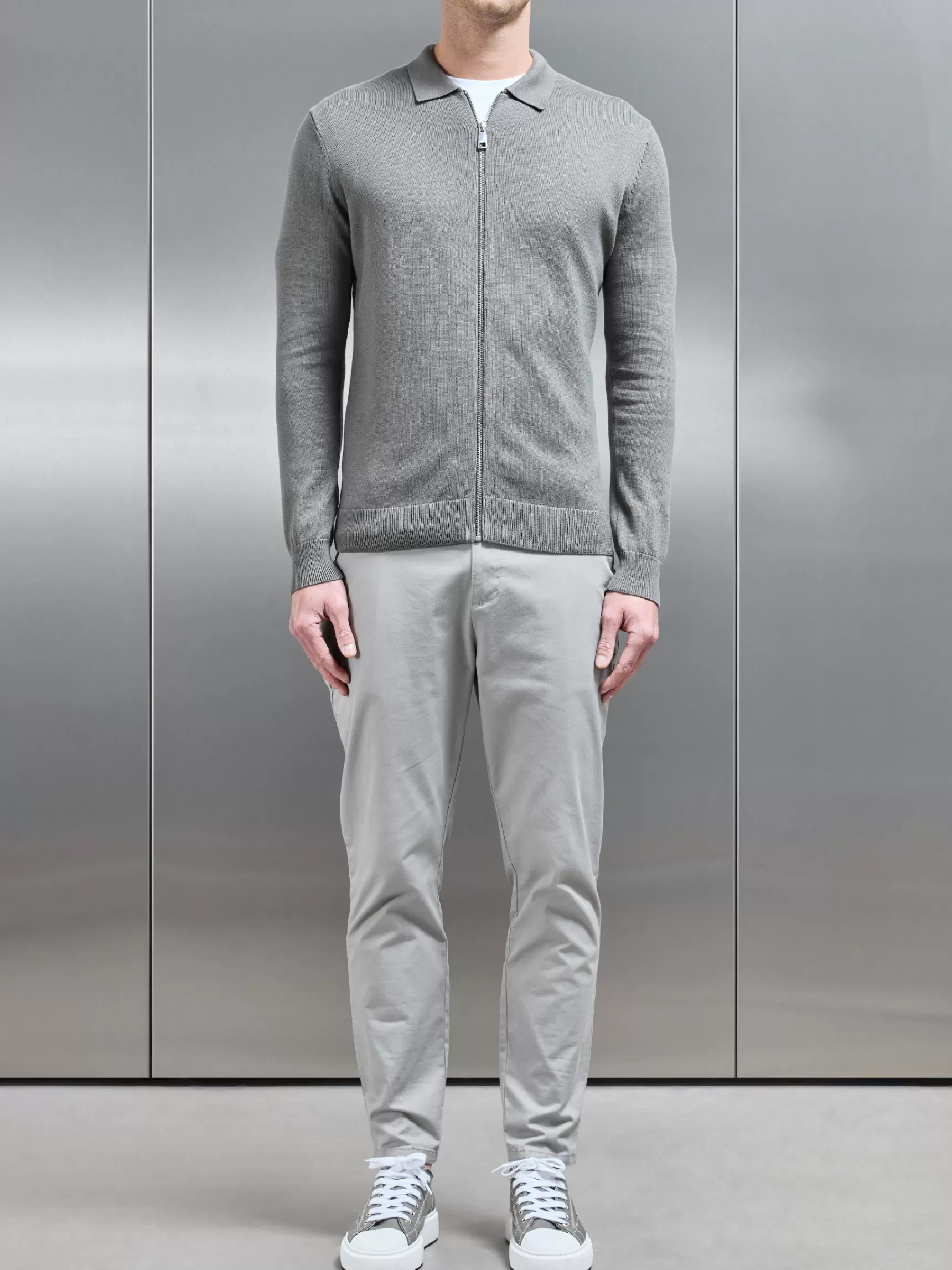 New ARNE Knitted Overshirt - Sage