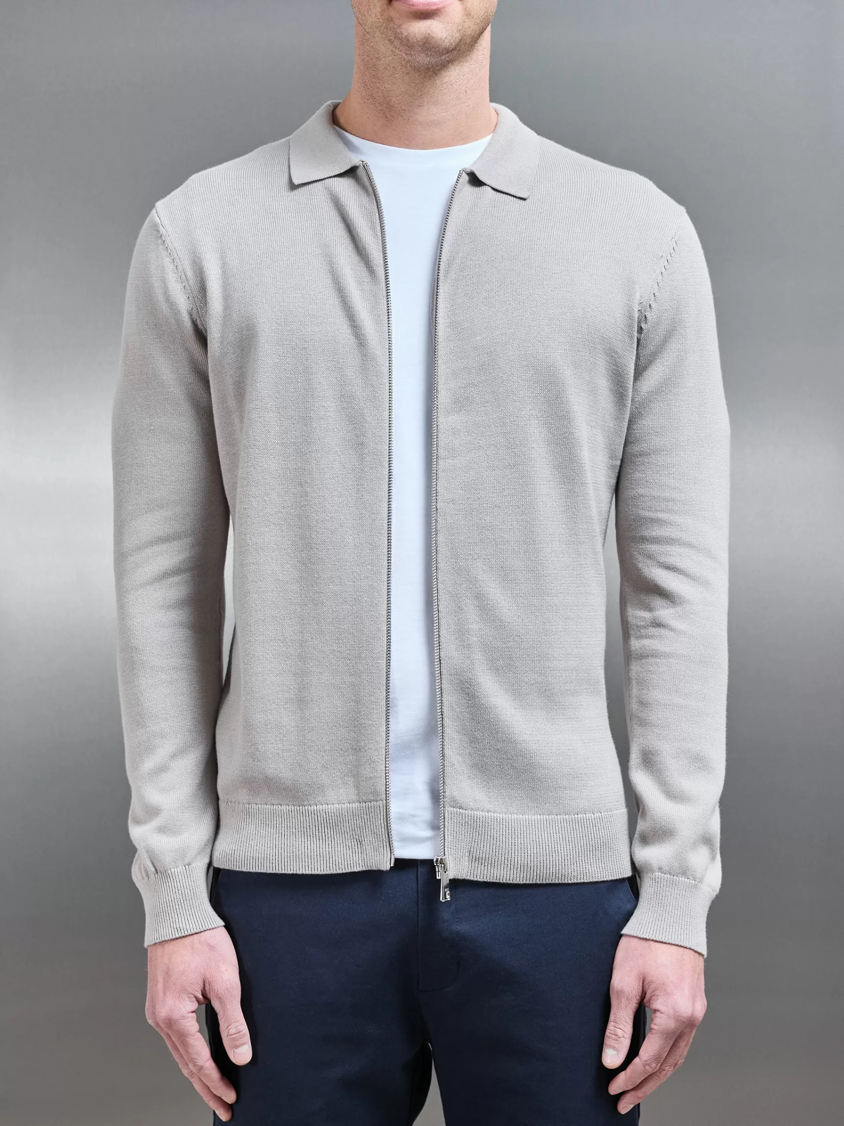 New ARNE Knitted Overshirt - Stone