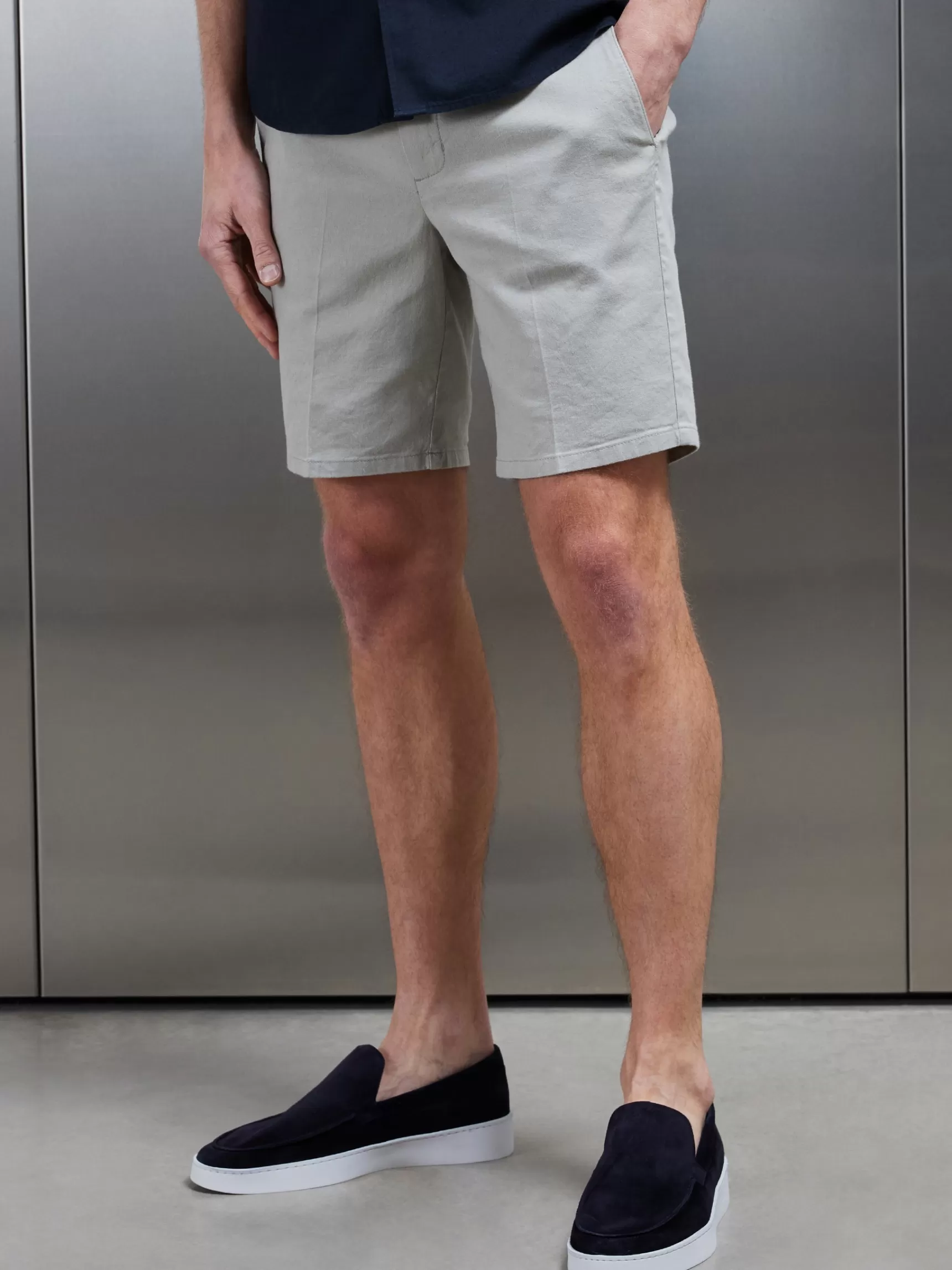 Online ARNE Linen Tailored Short - Stone