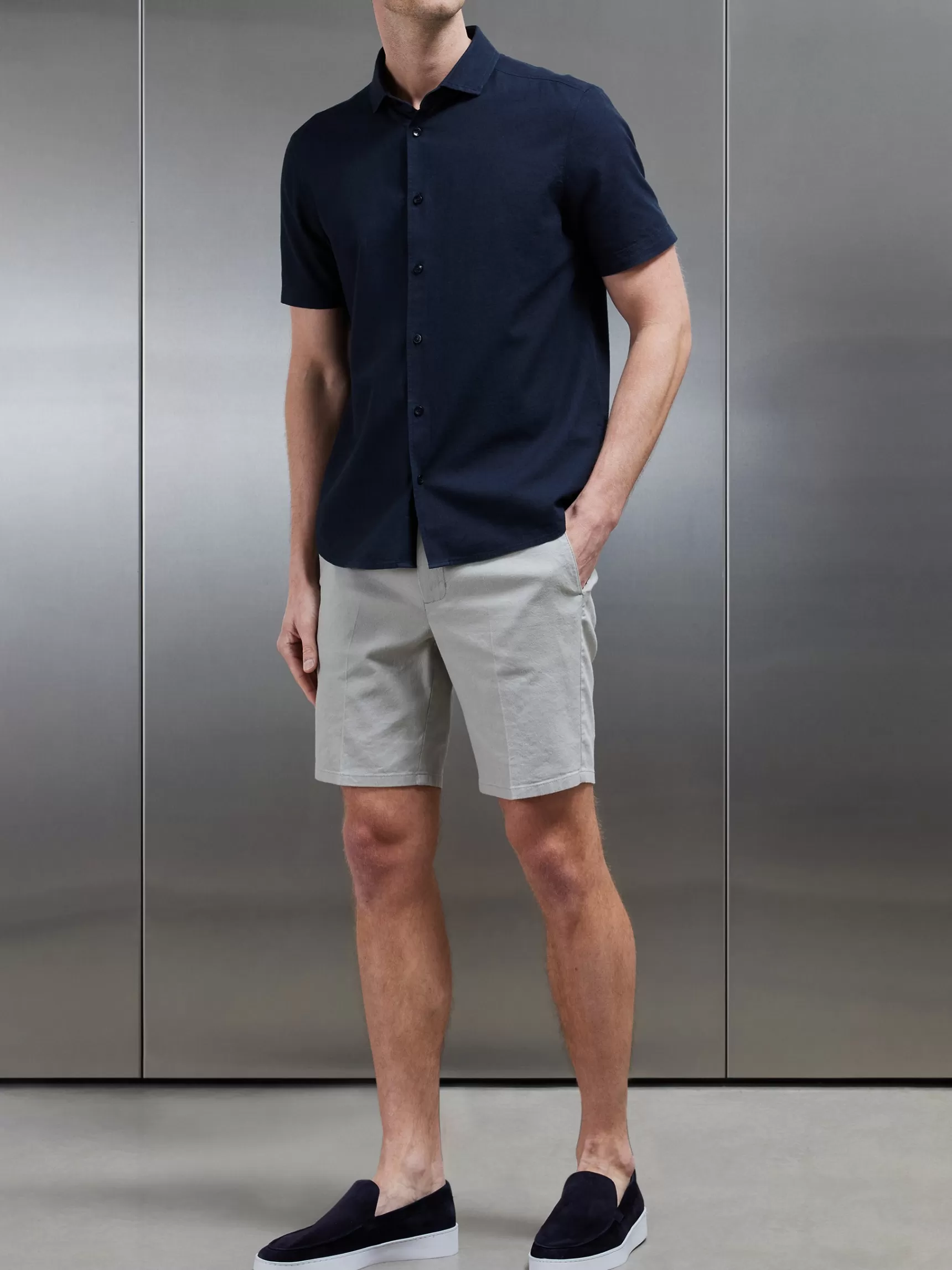 Online ARNE Linen Tailored Short - Stone