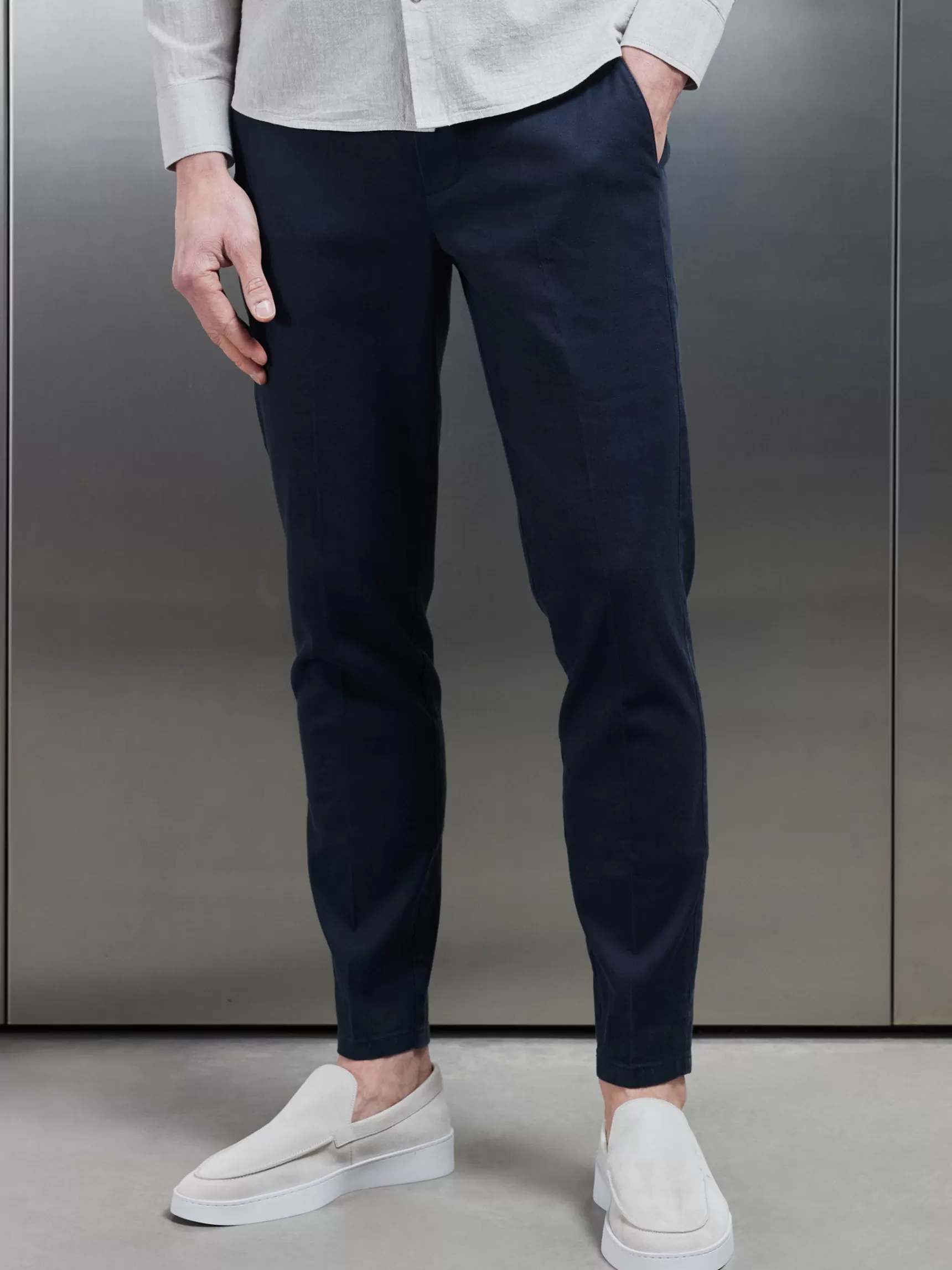 Online ARNE Linen Tailored Trouser - Navy