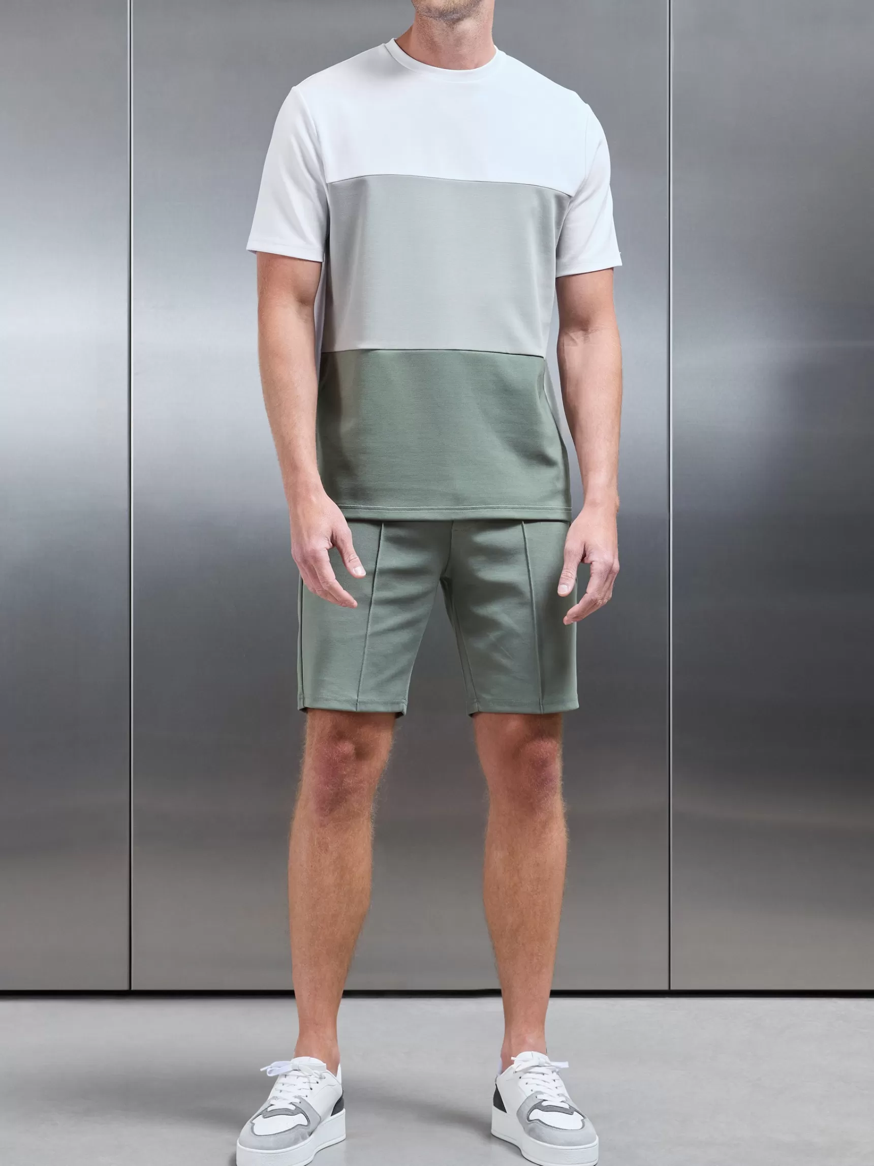 Best Sale ARNE Luxe Colour Block T-Shirt - White