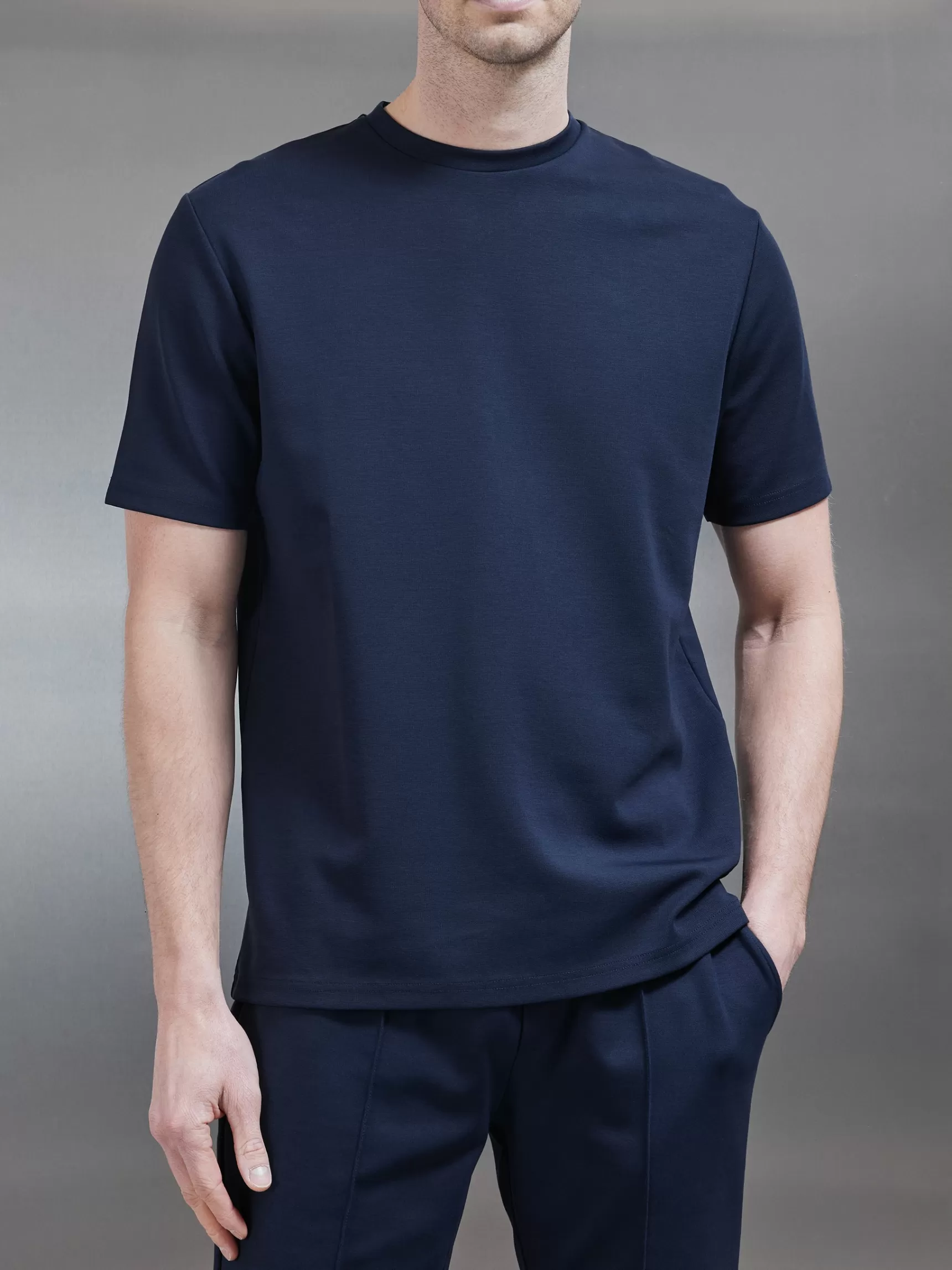 Fashion ARNE Luxe Essential T-Shirt - Navy