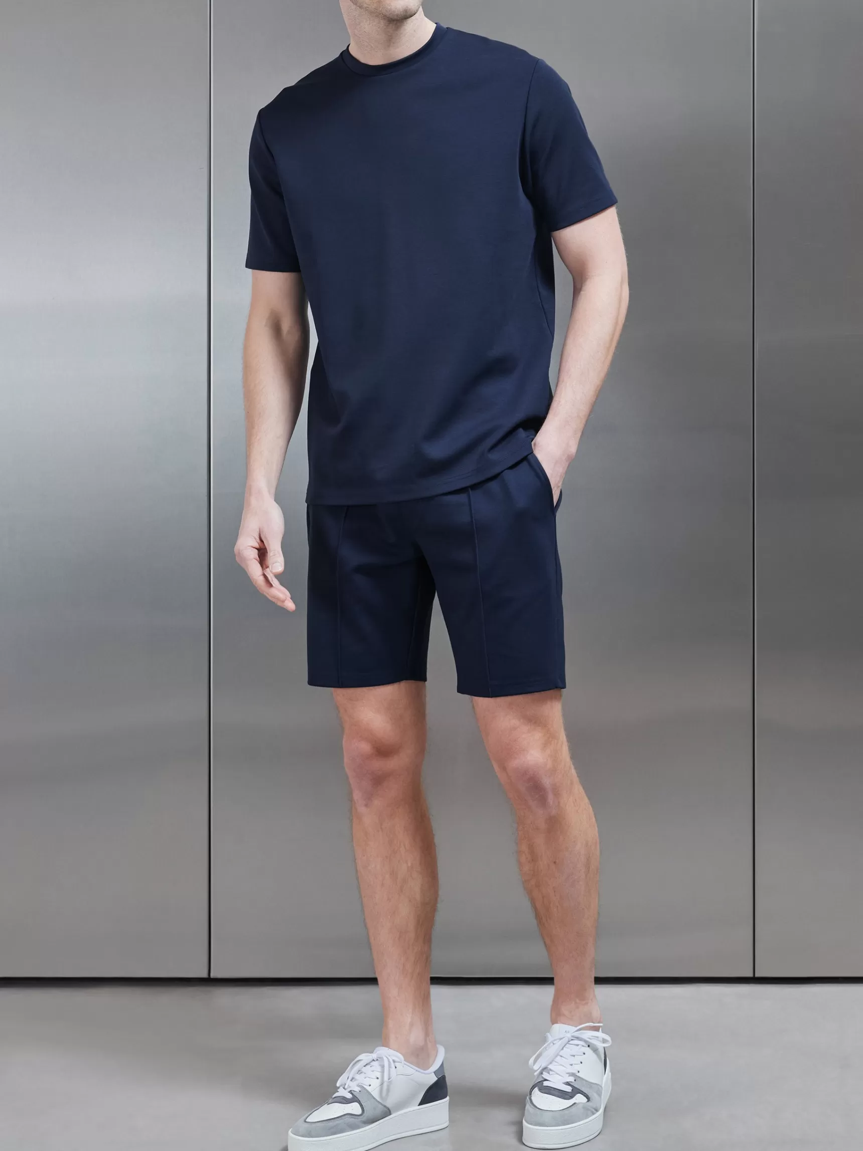 Fashion ARNE Luxe Essential T-Shirt - Navy