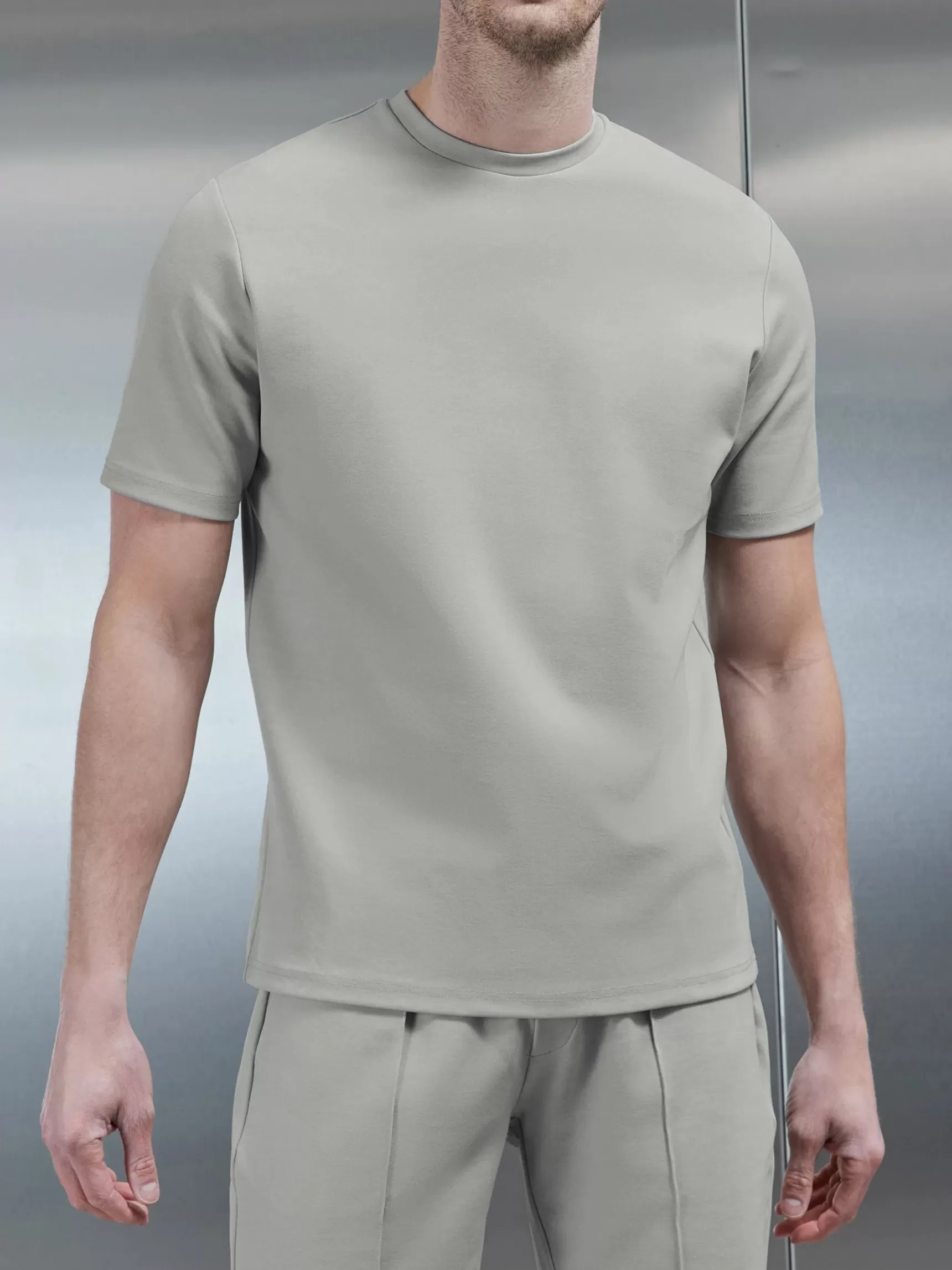 Shop ARNE Luxe Essential T-Shirt - Stone