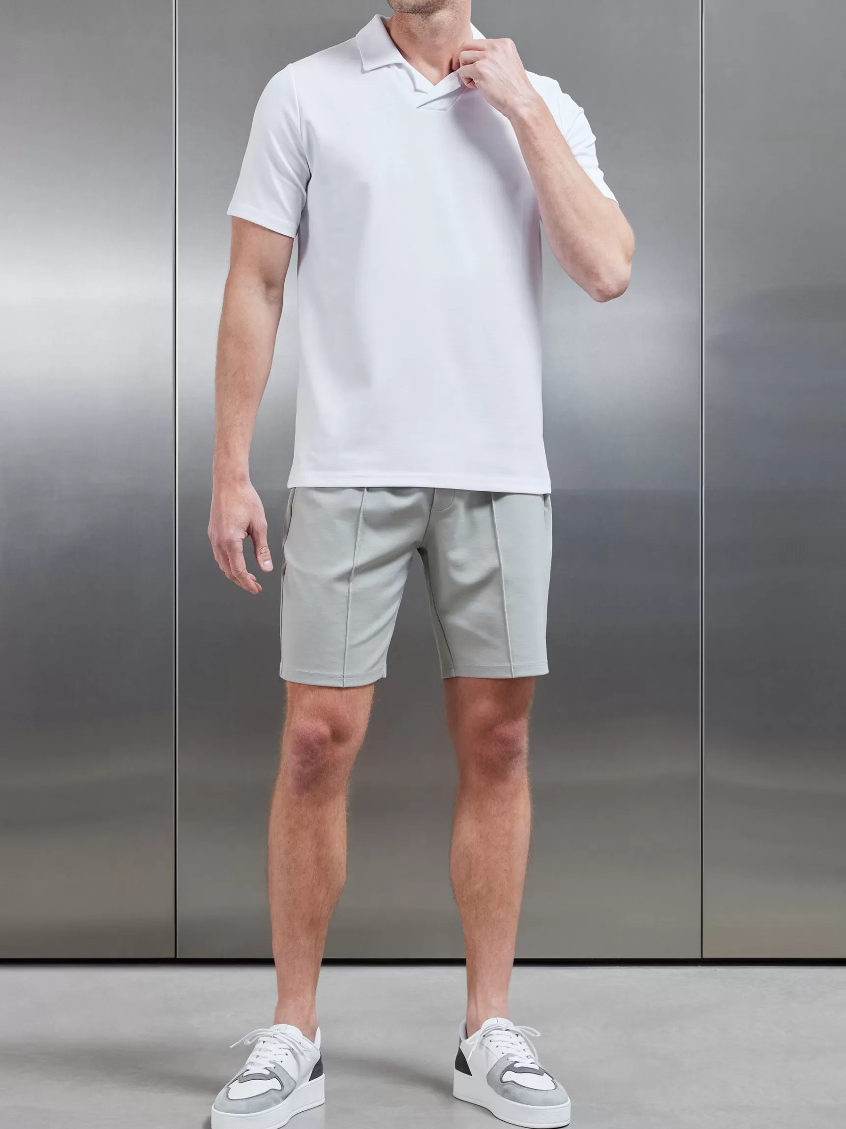 Best ARNE Luxe Revere Collar Polo Shirt - White