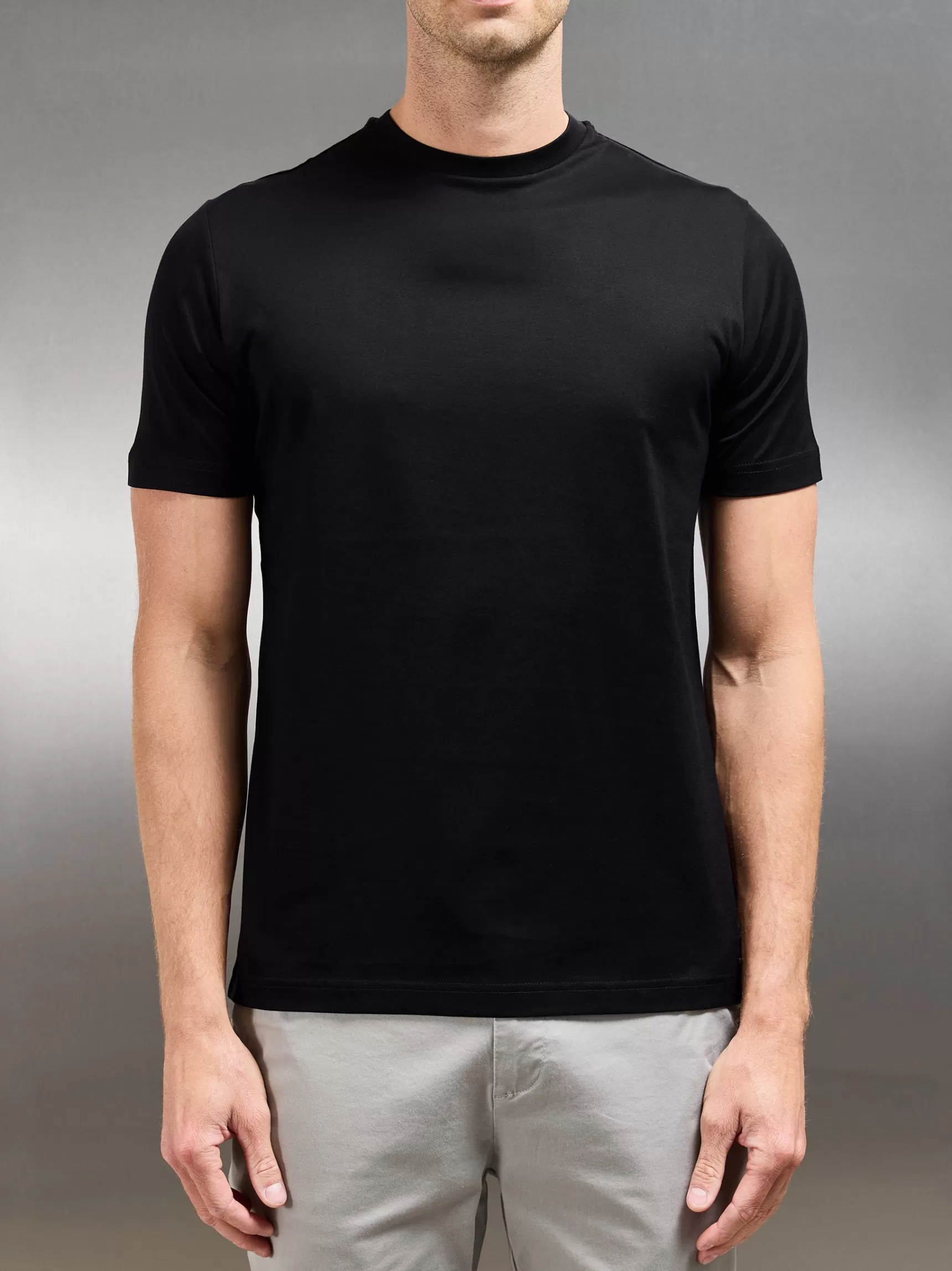 Cheap ARNE Mercerised Cotton T-shirt - Black