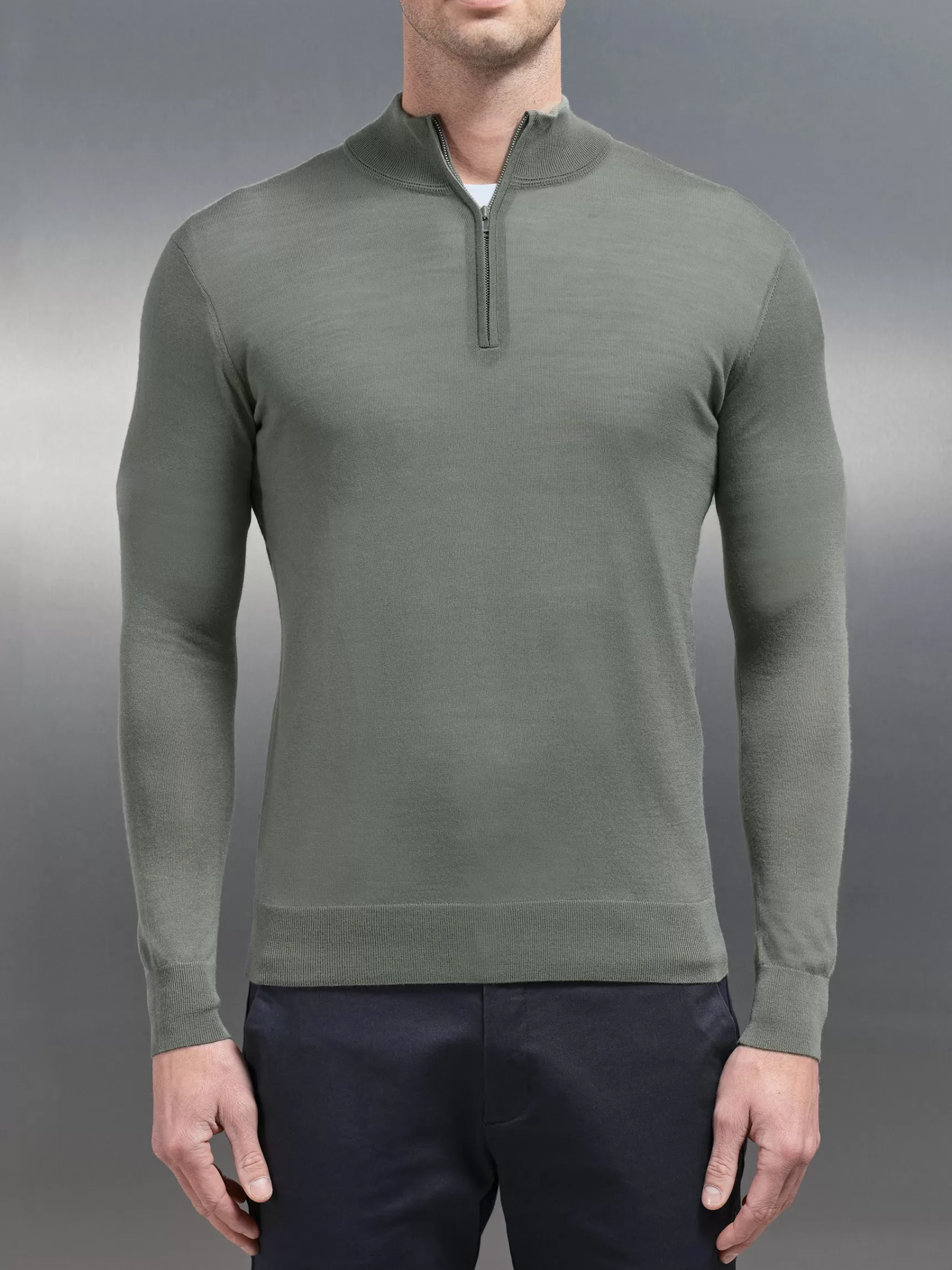 Discount ARNE Merino Wool Funnel Neck - Sage