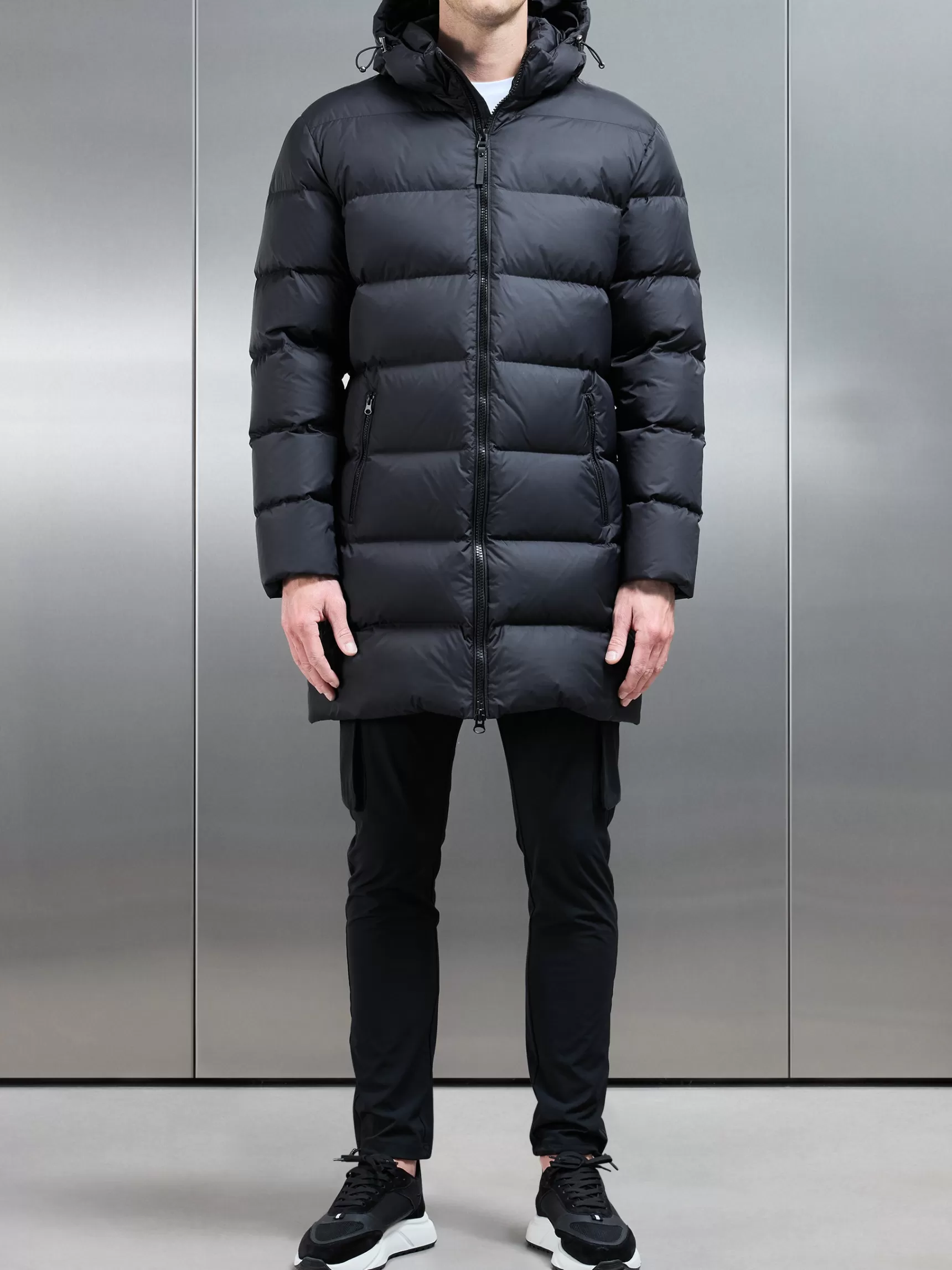 Fashion ARNE Mid Length Down Jacket - Midnight Black MidnightBlack