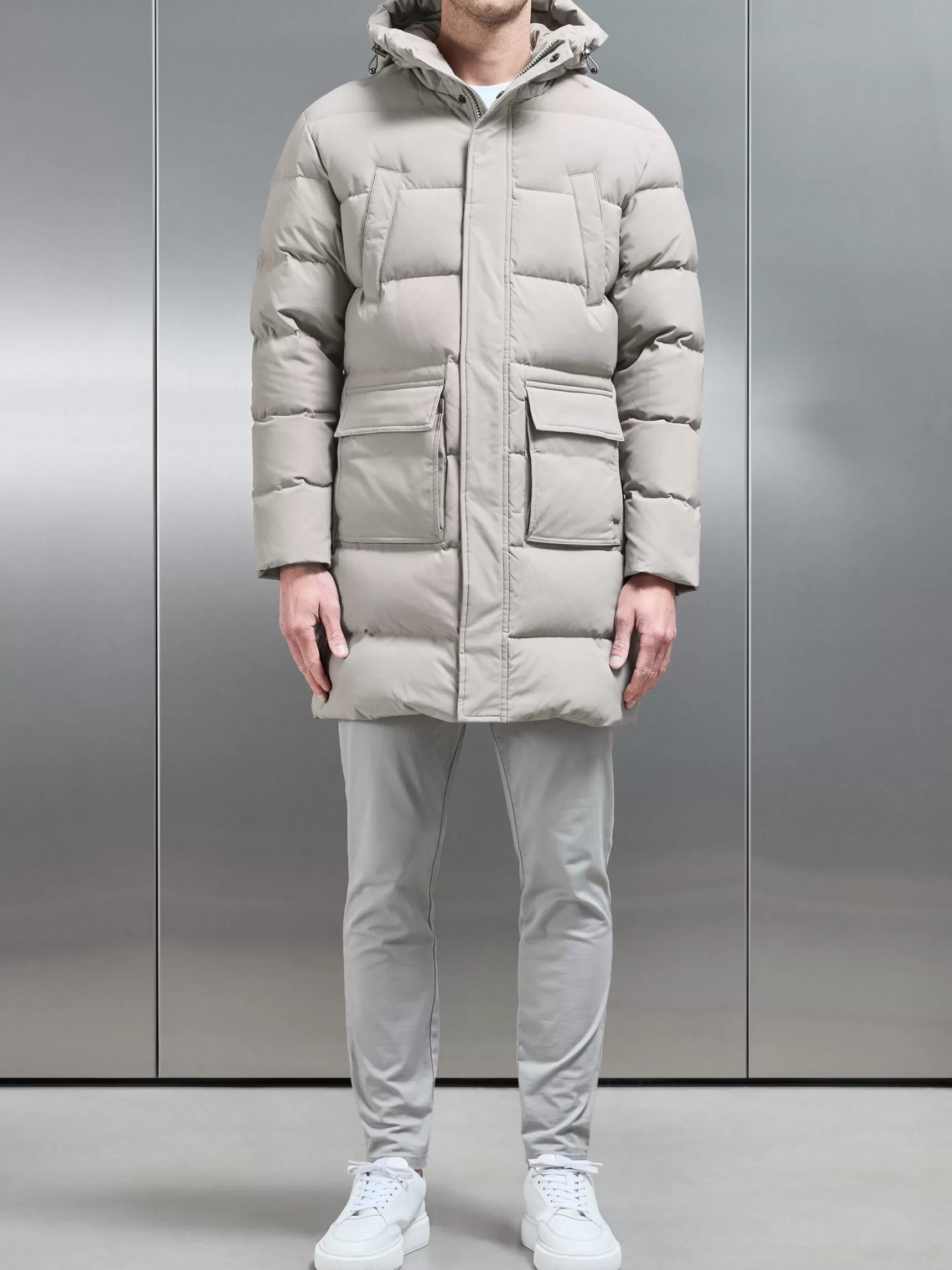 Flash Sale ARNE Mid Length Parka - Taupe