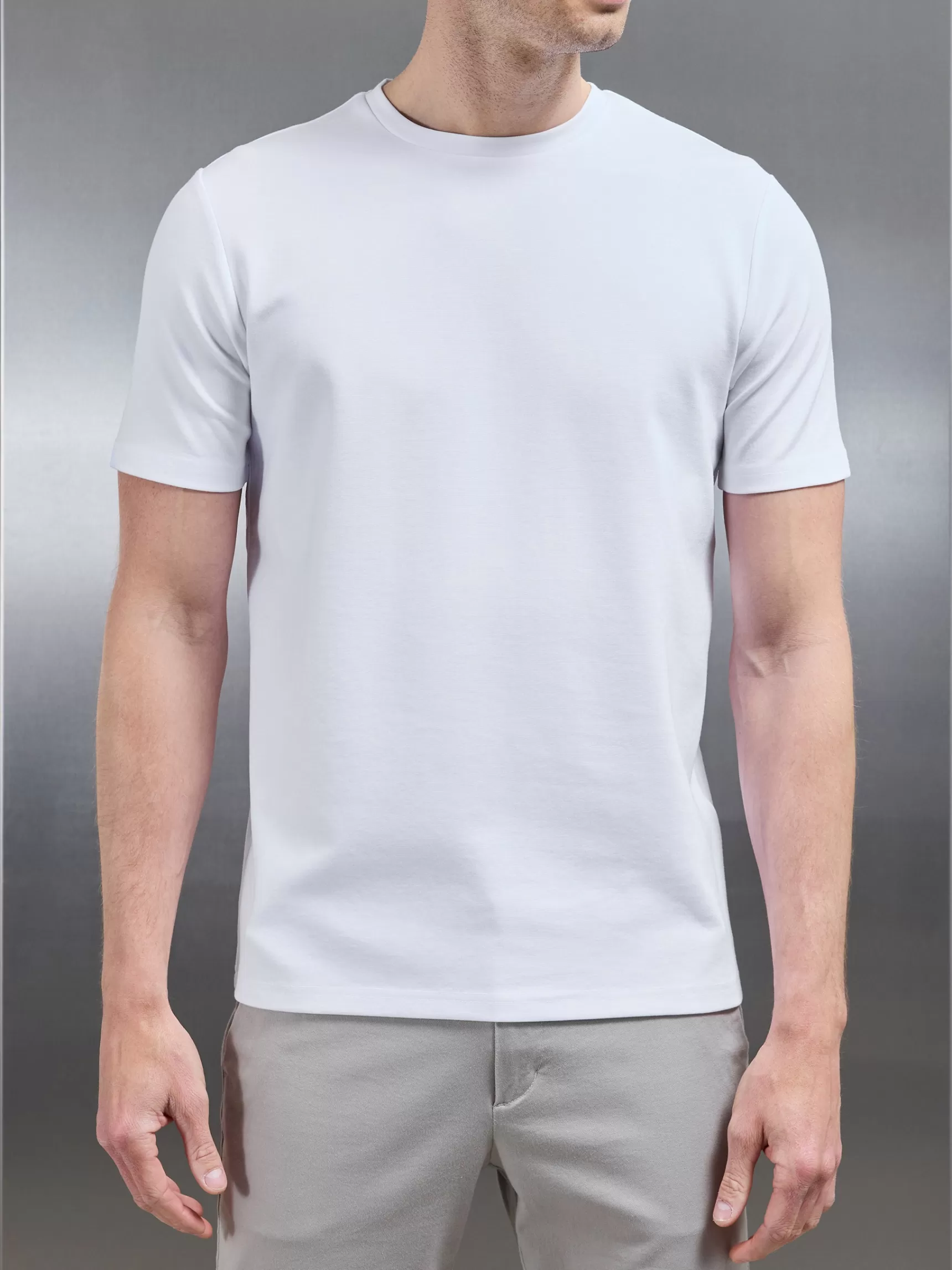 Fashion ARNE Mid Weight Interlock Essential T-Shirt - White