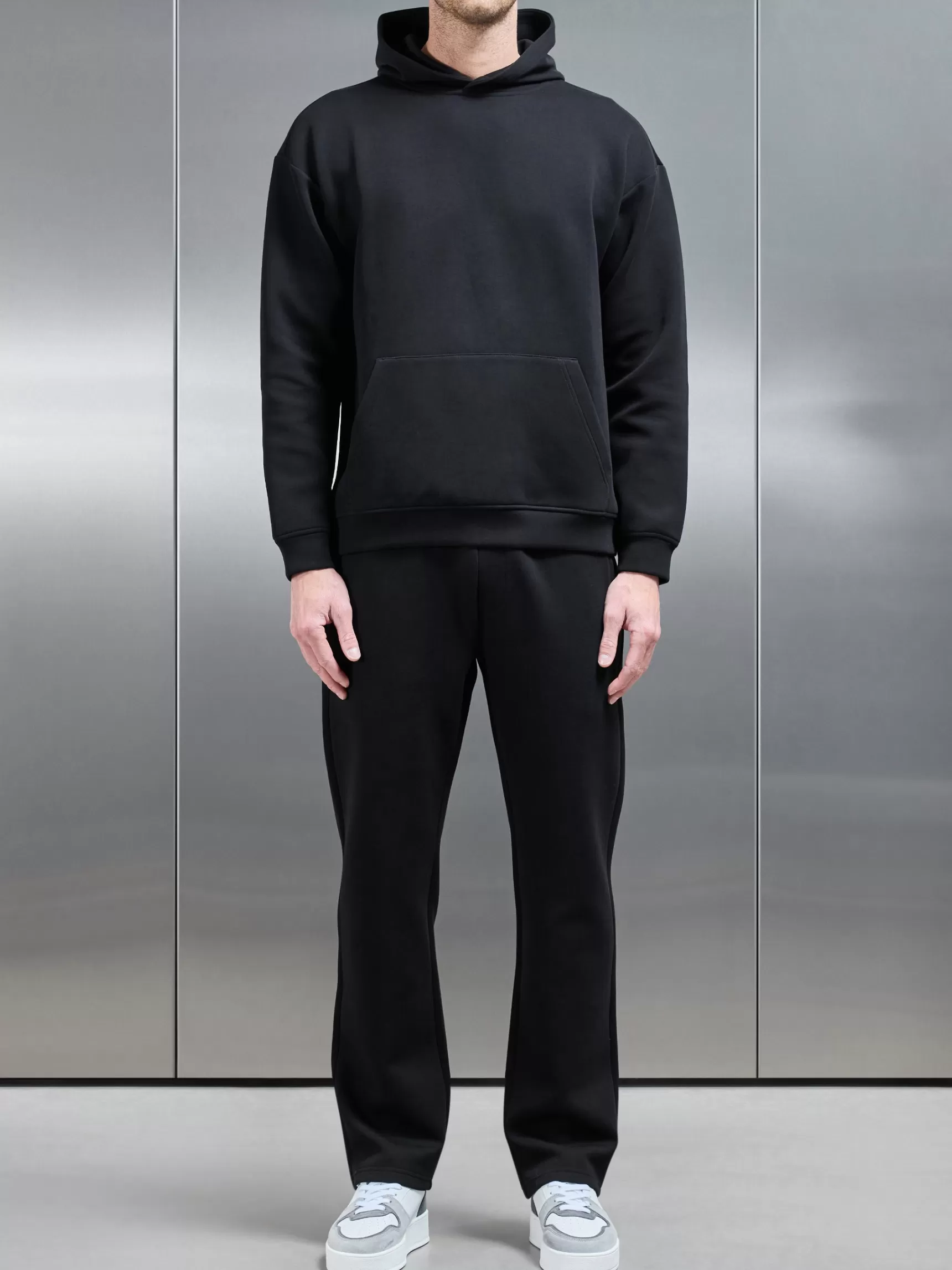 New ARNE Neoprene Hoodie - Black