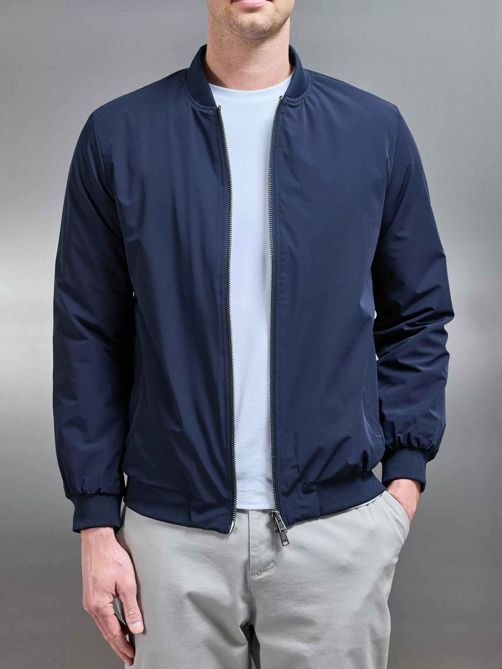Best Sale ARNE Nylon Padded Bomber Jacket - Navy