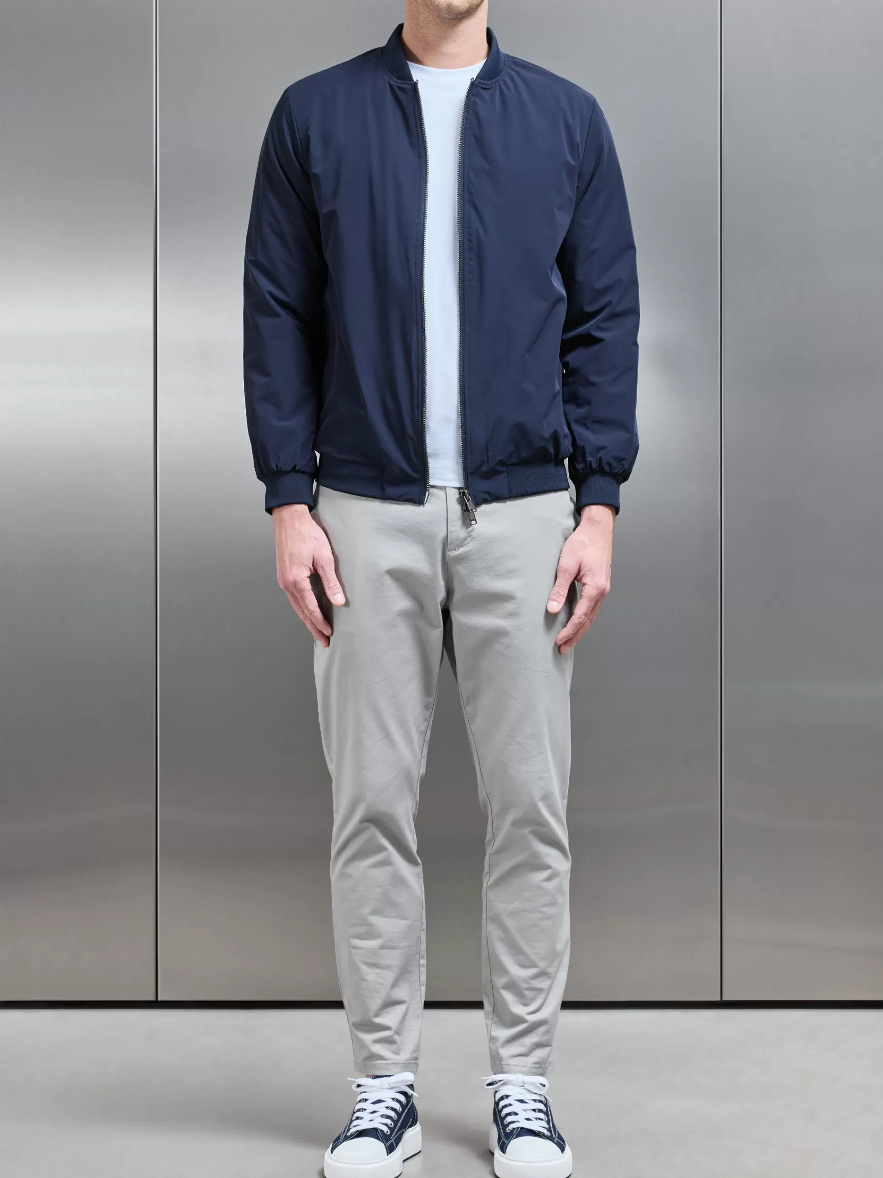 Best Sale ARNE Nylon Padded Bomber Jacket - Navy