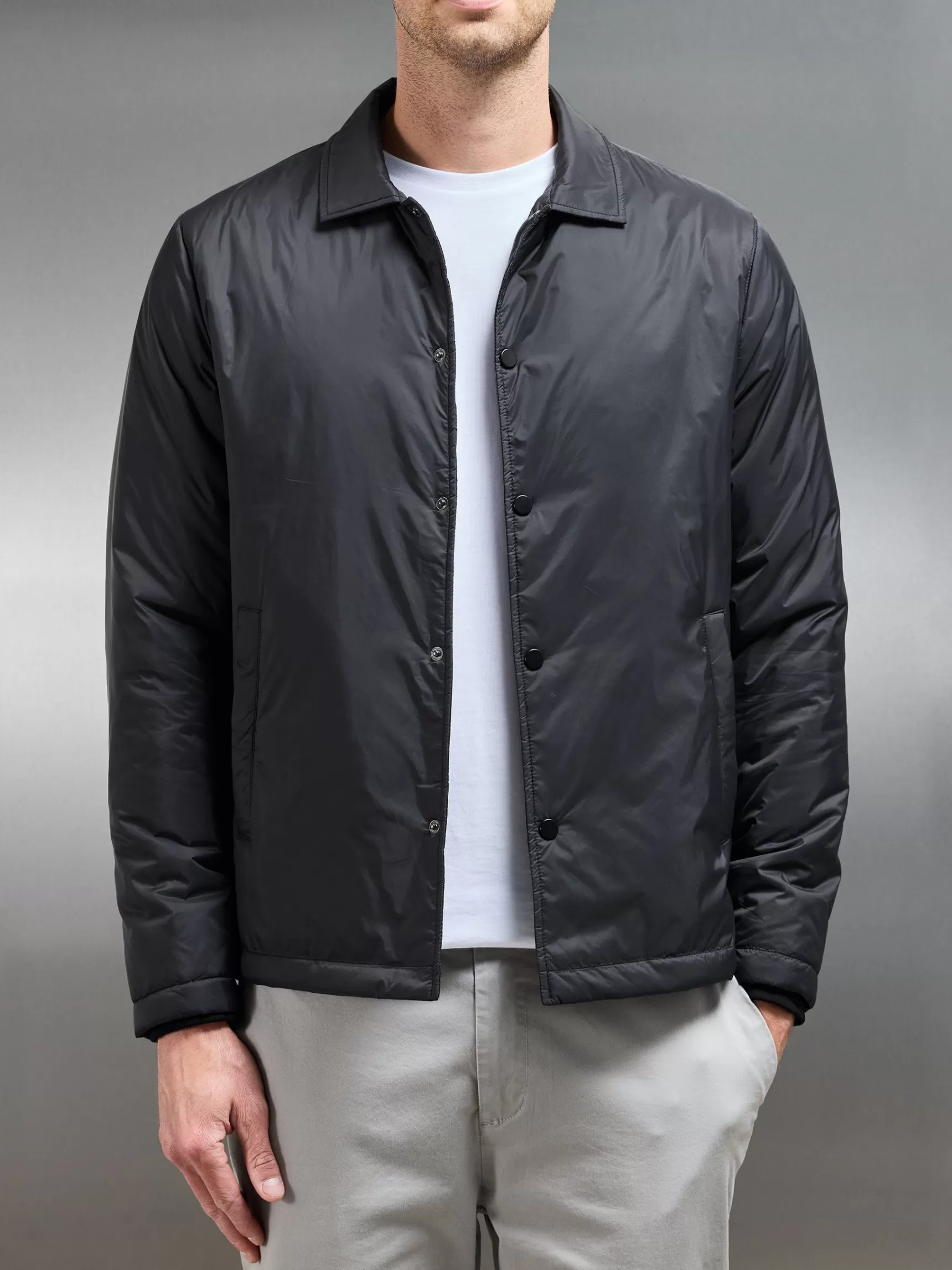 Cheap ARNE Padded Coach Jacket - Black