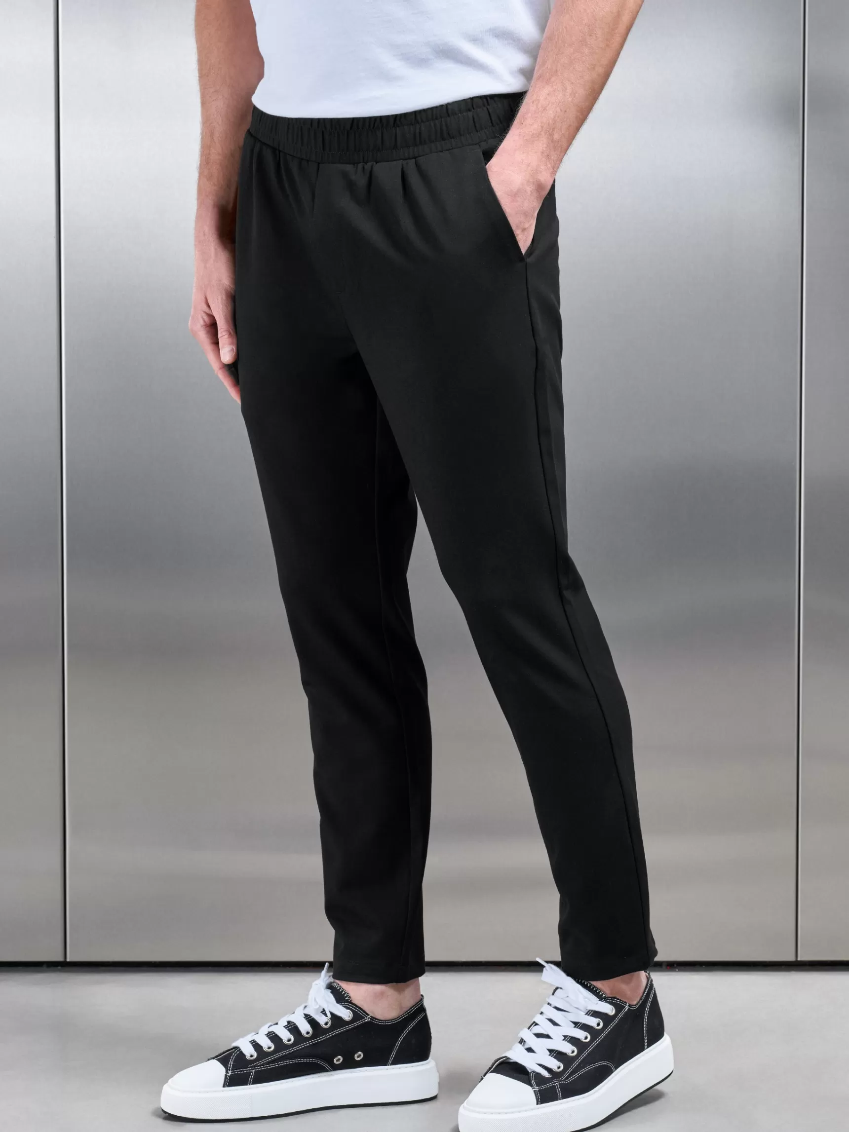 Store ARNE Pleated Drawstring Tailored Trouser - Black