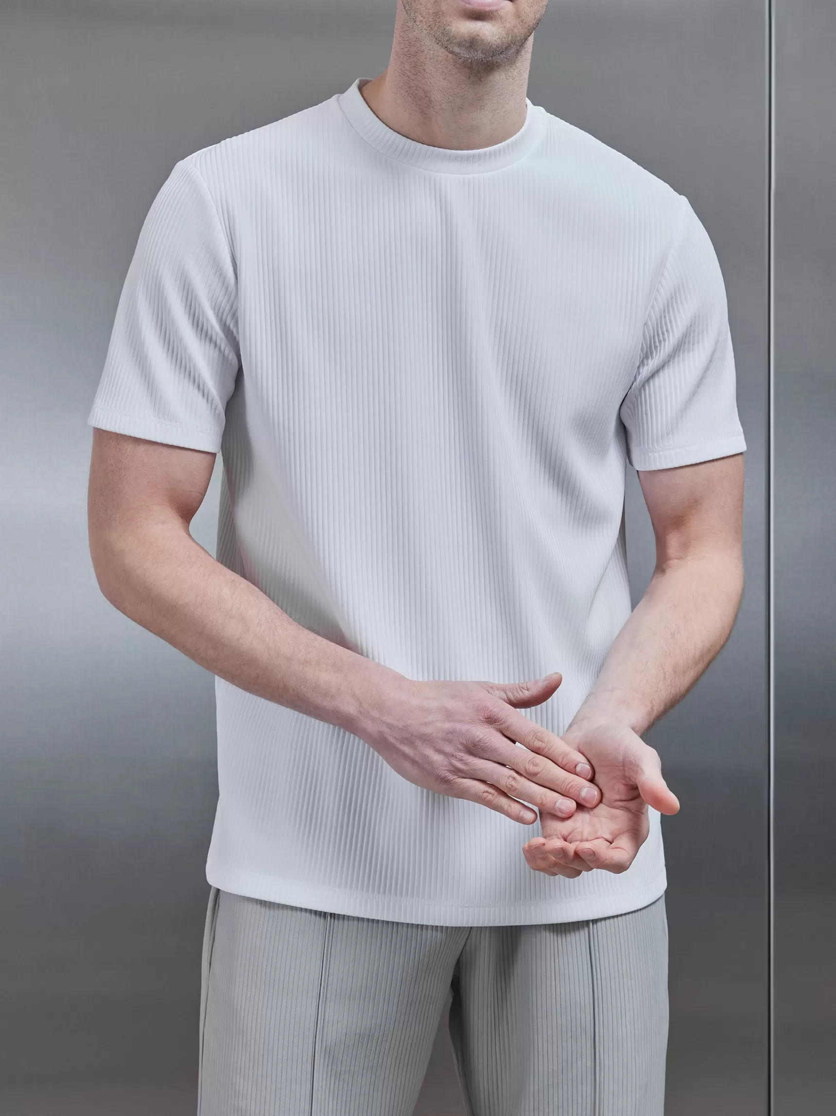 Online ARNE Pleated T-Shirt - White