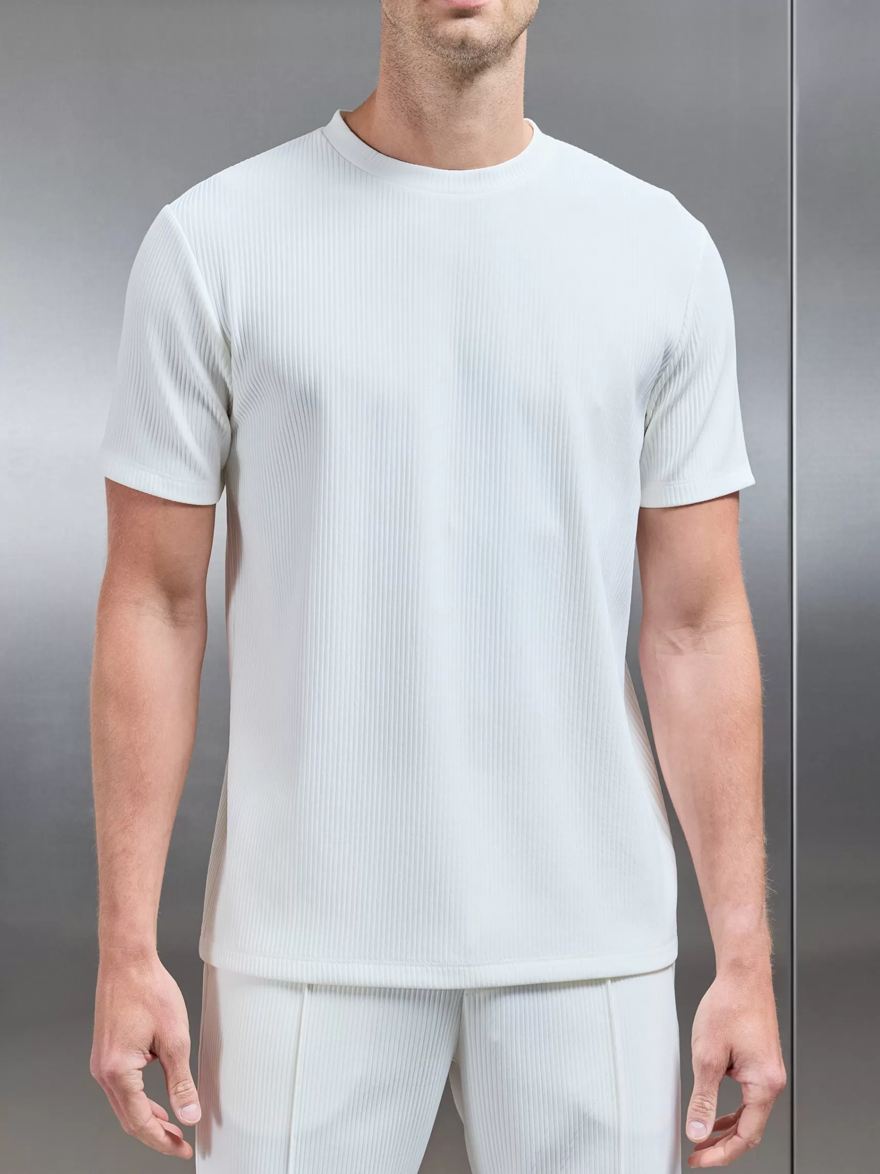 Best Sale ARNE Pleated T-Shirt - Ecru