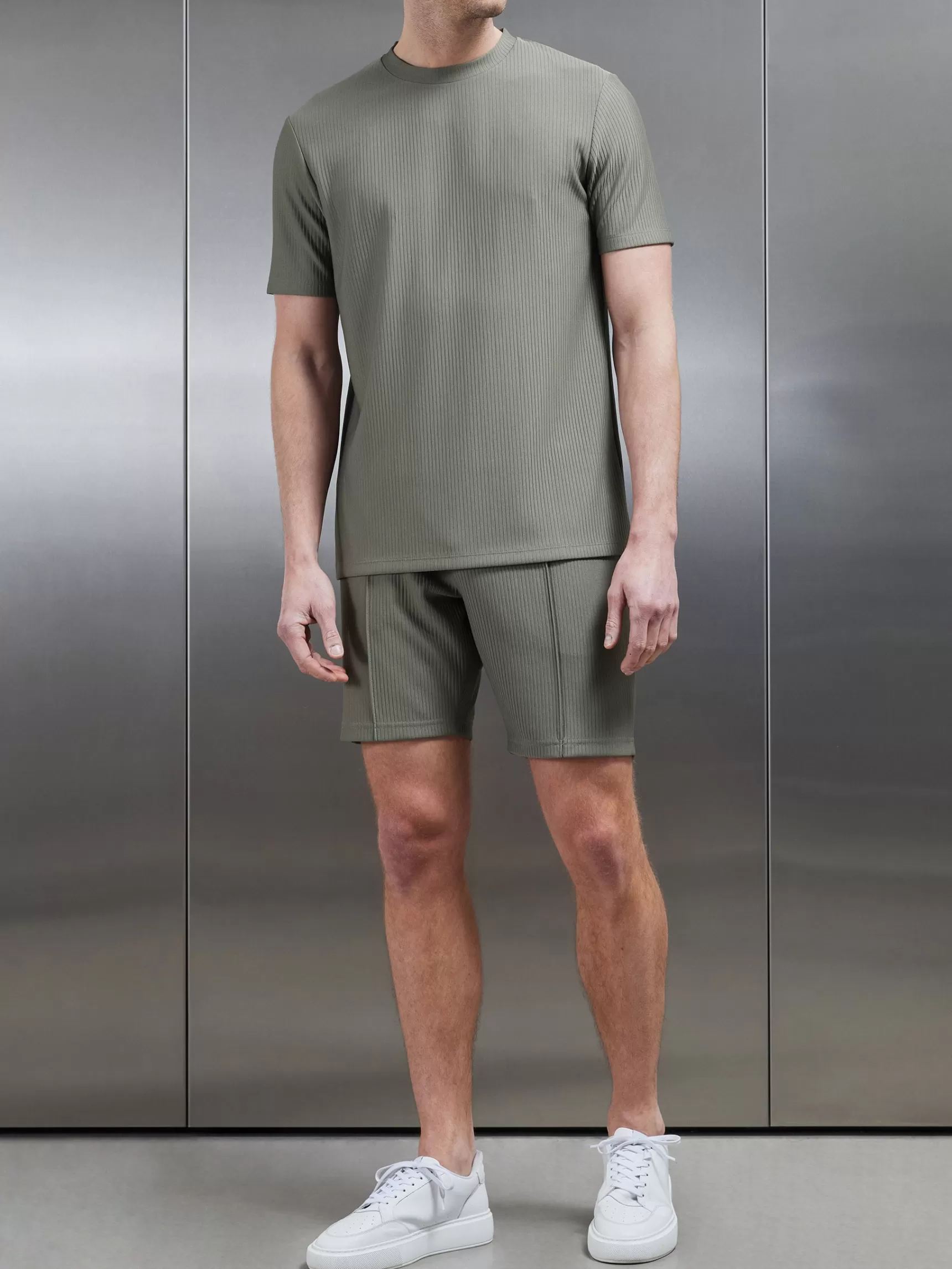 Hot ARNE Pleated T-Shirt - Sage