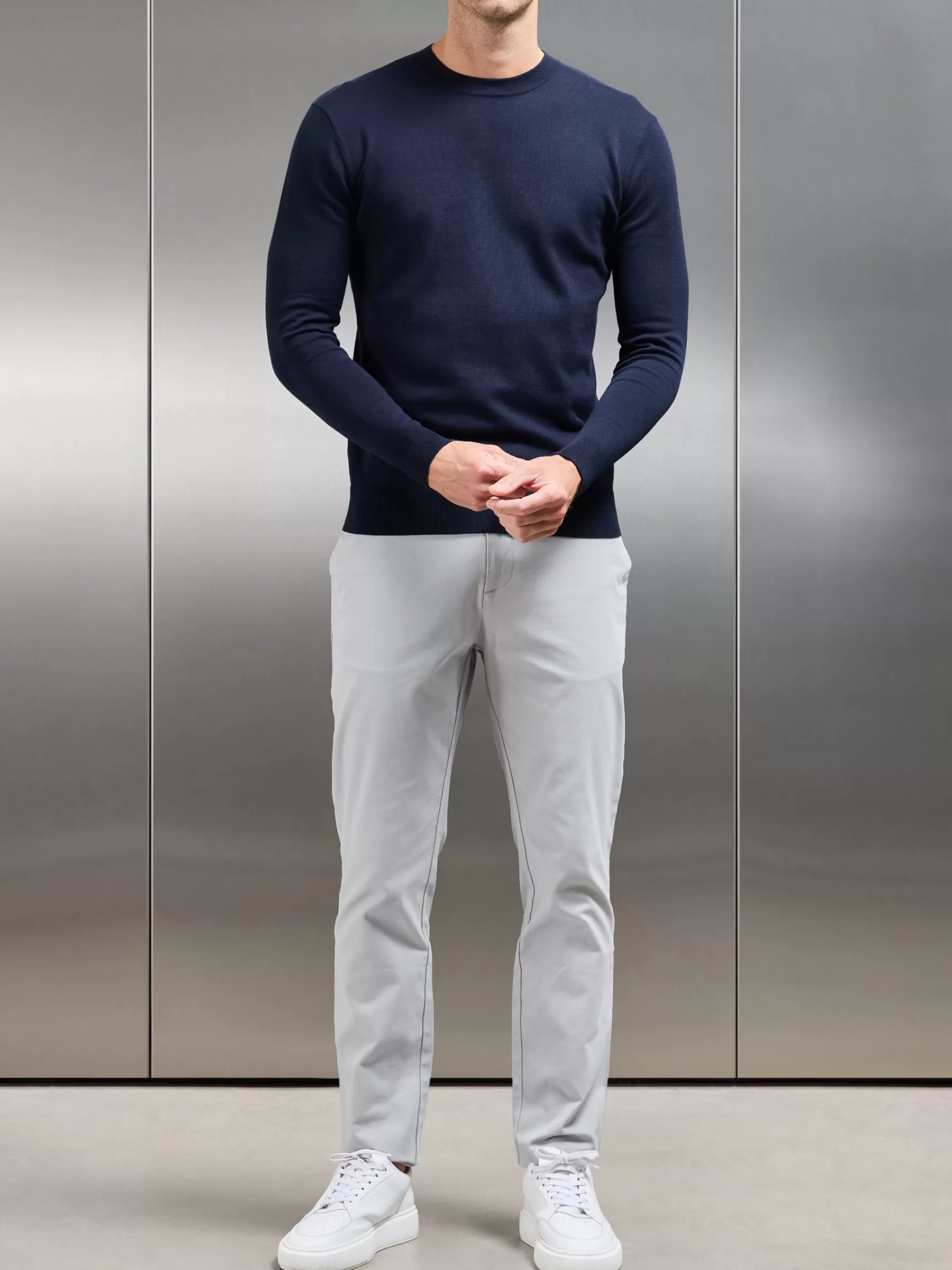 Best Sale ARNE Relaxed Fit Chino Trouser - Mid Grey MidGrey