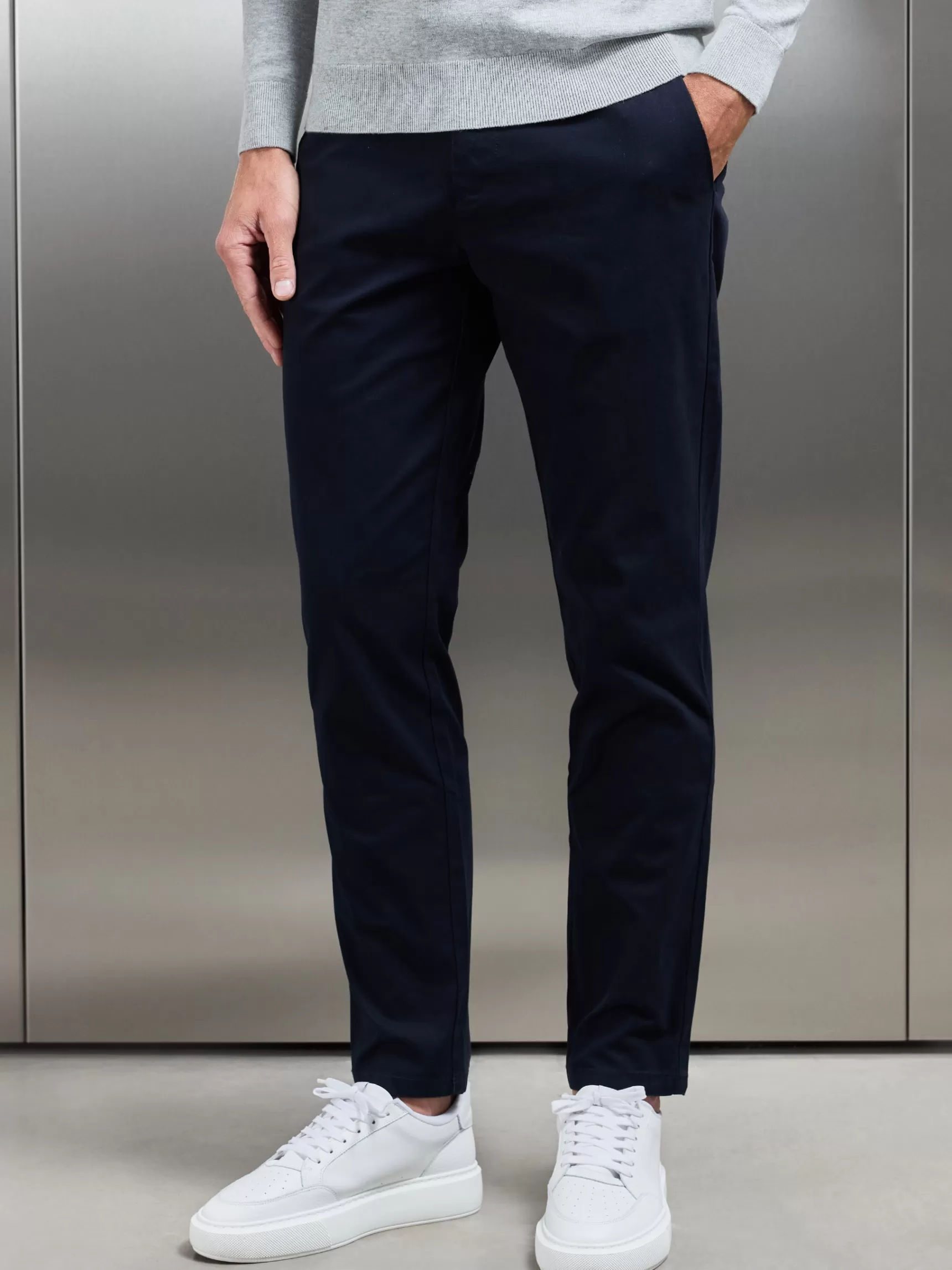 Best Sale ARNE Relaxed Fit Chino Trouser - Navy