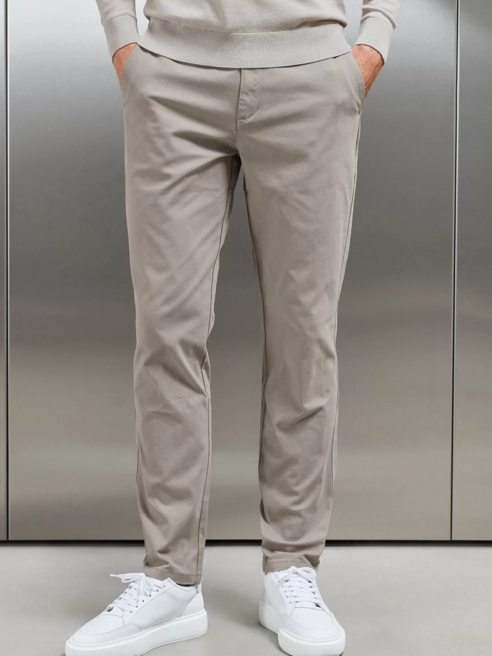 Best Sale ARNE Relaxed Fit Chino Trouser - Taupe