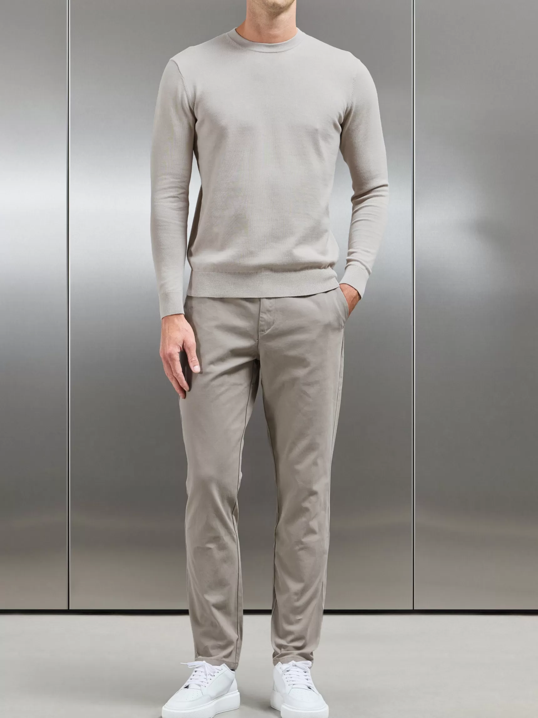 Best Sale ARNE Relaxed Fit Chino Trouser - Taupe
