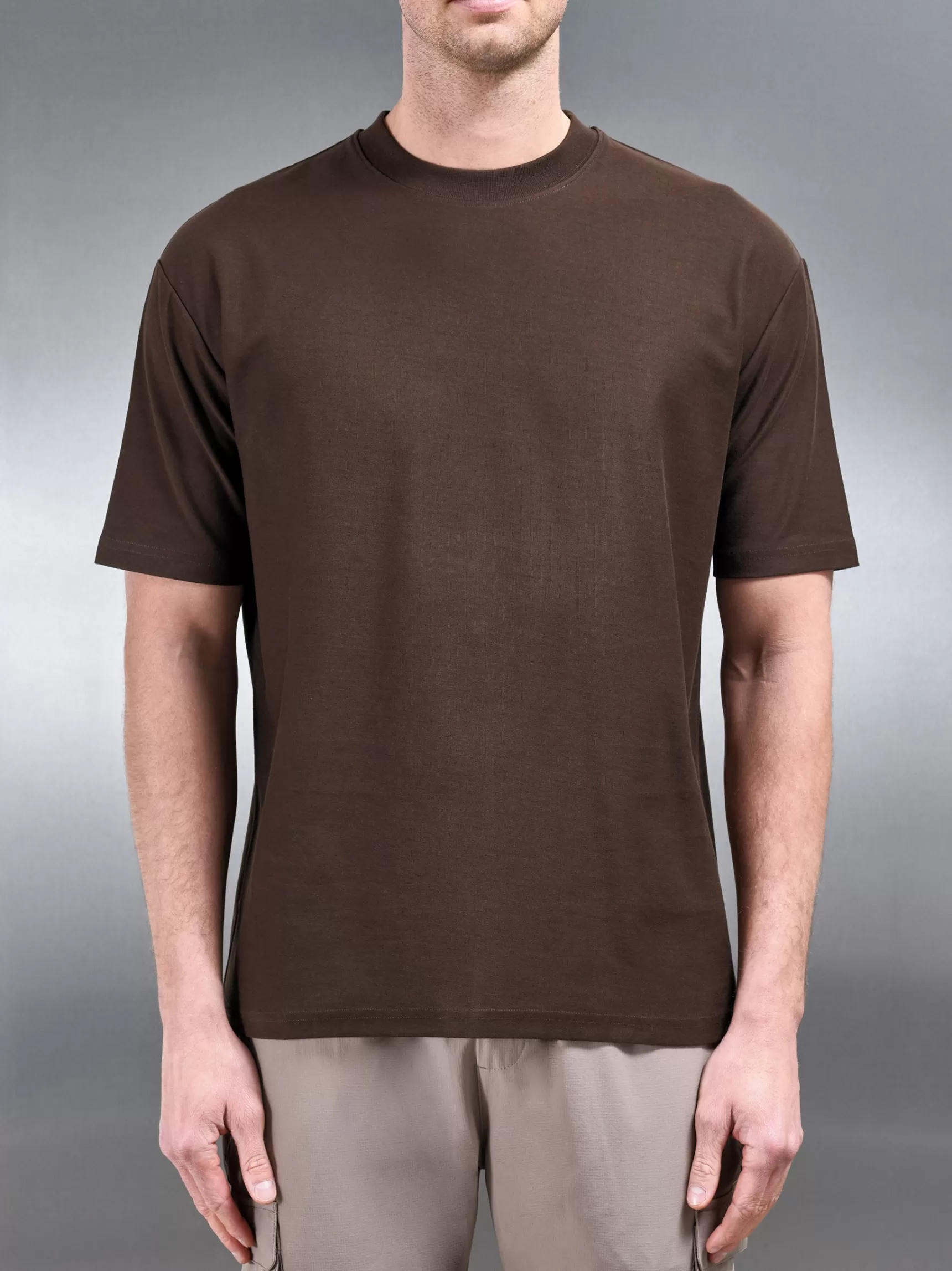 Outlet ARNE Relaxed Fit Cotton T-Shirt - Brown