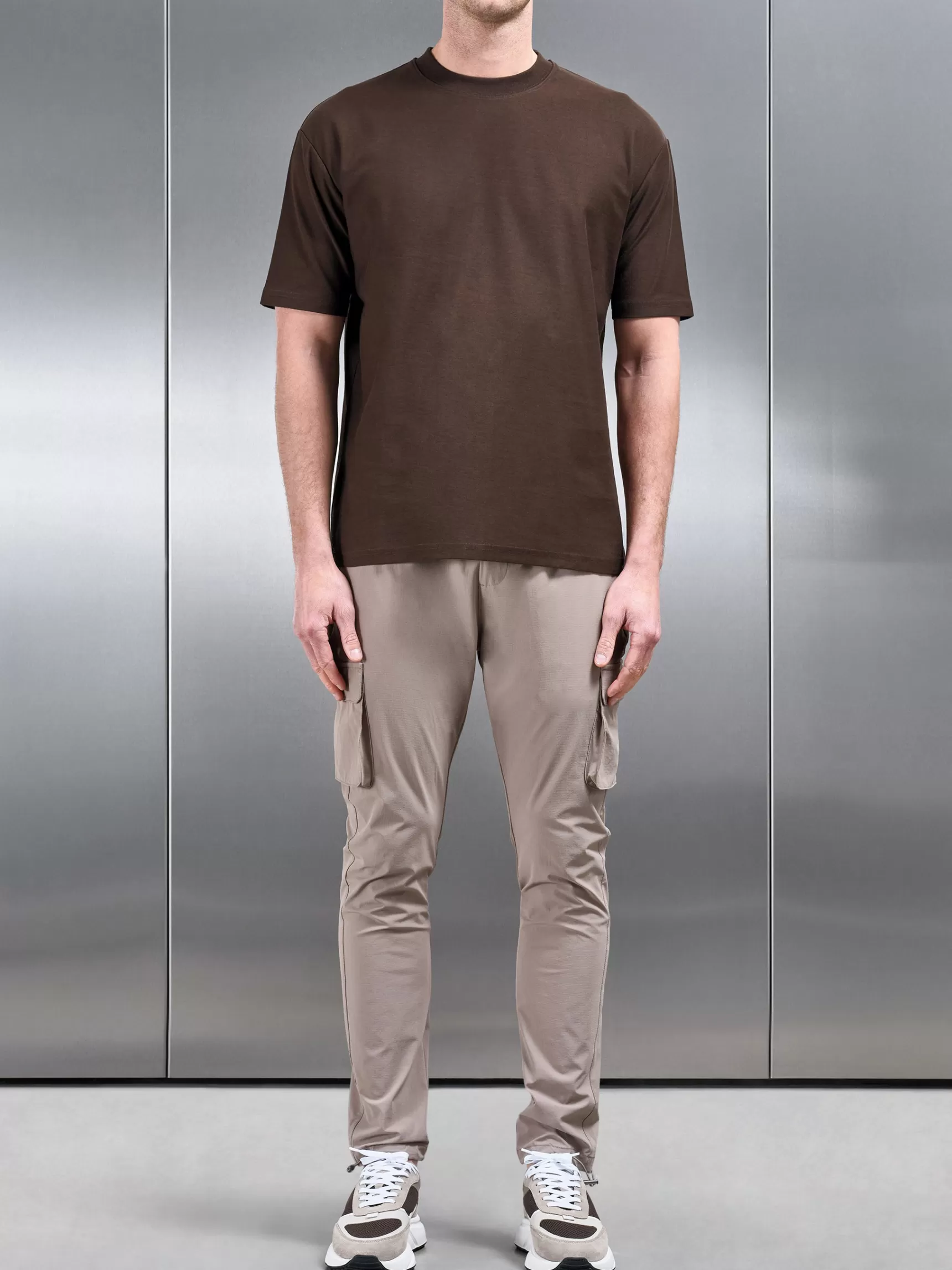 Outlet ARNE Relaxed Fit Cotton T-Shirt - Brown
