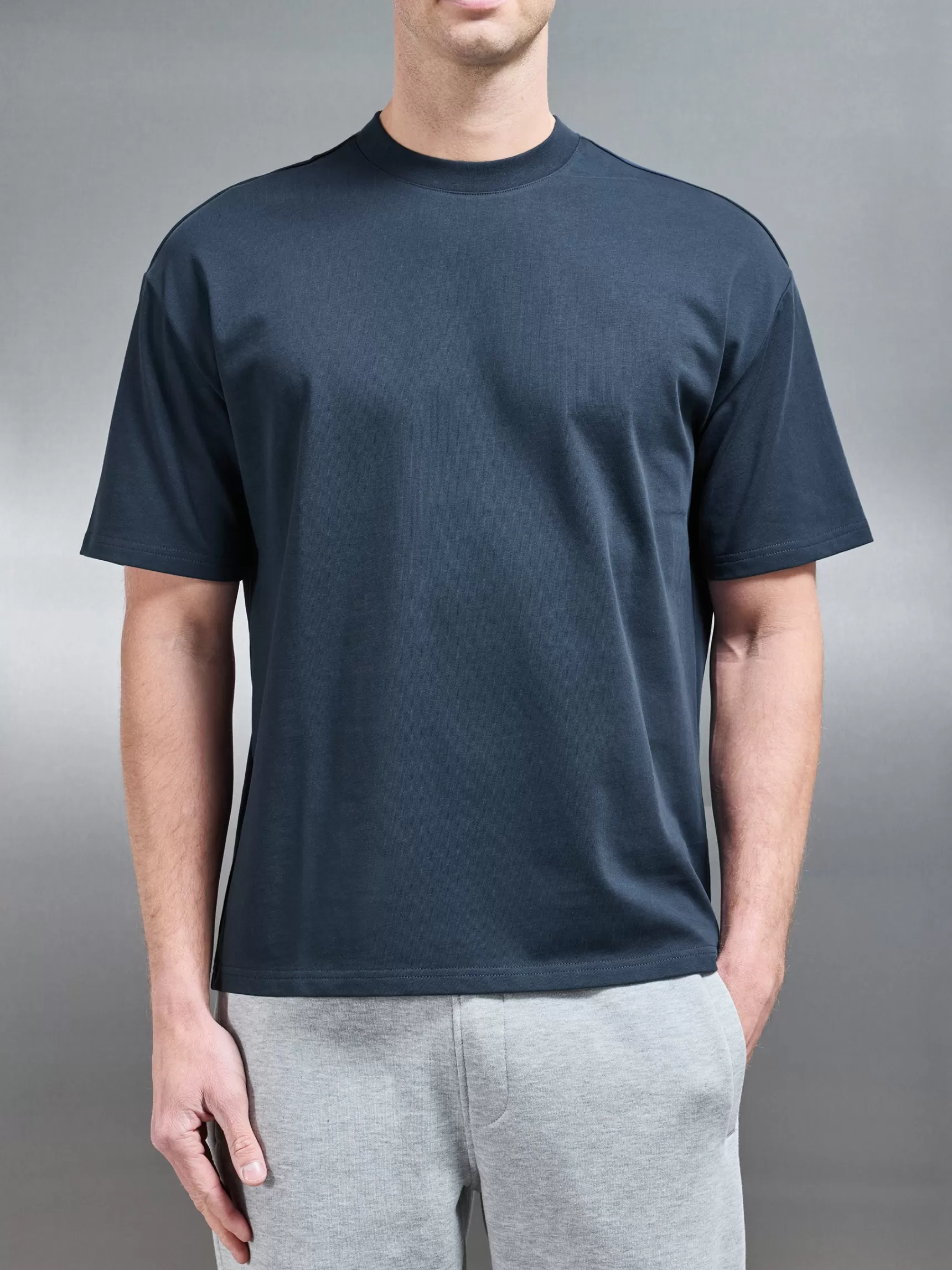 Clearance ARNE Relaxed Fit Cotton T-Shirt - Navy