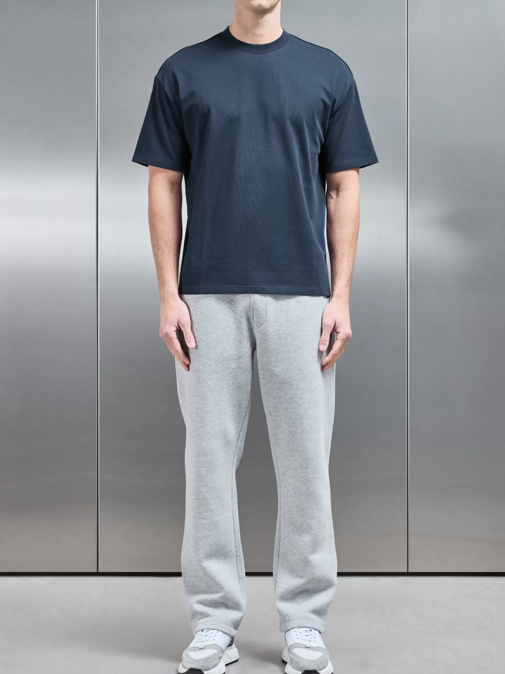 Clearance ARNE Relaxed Fit Cotton T-Shirt - Navy