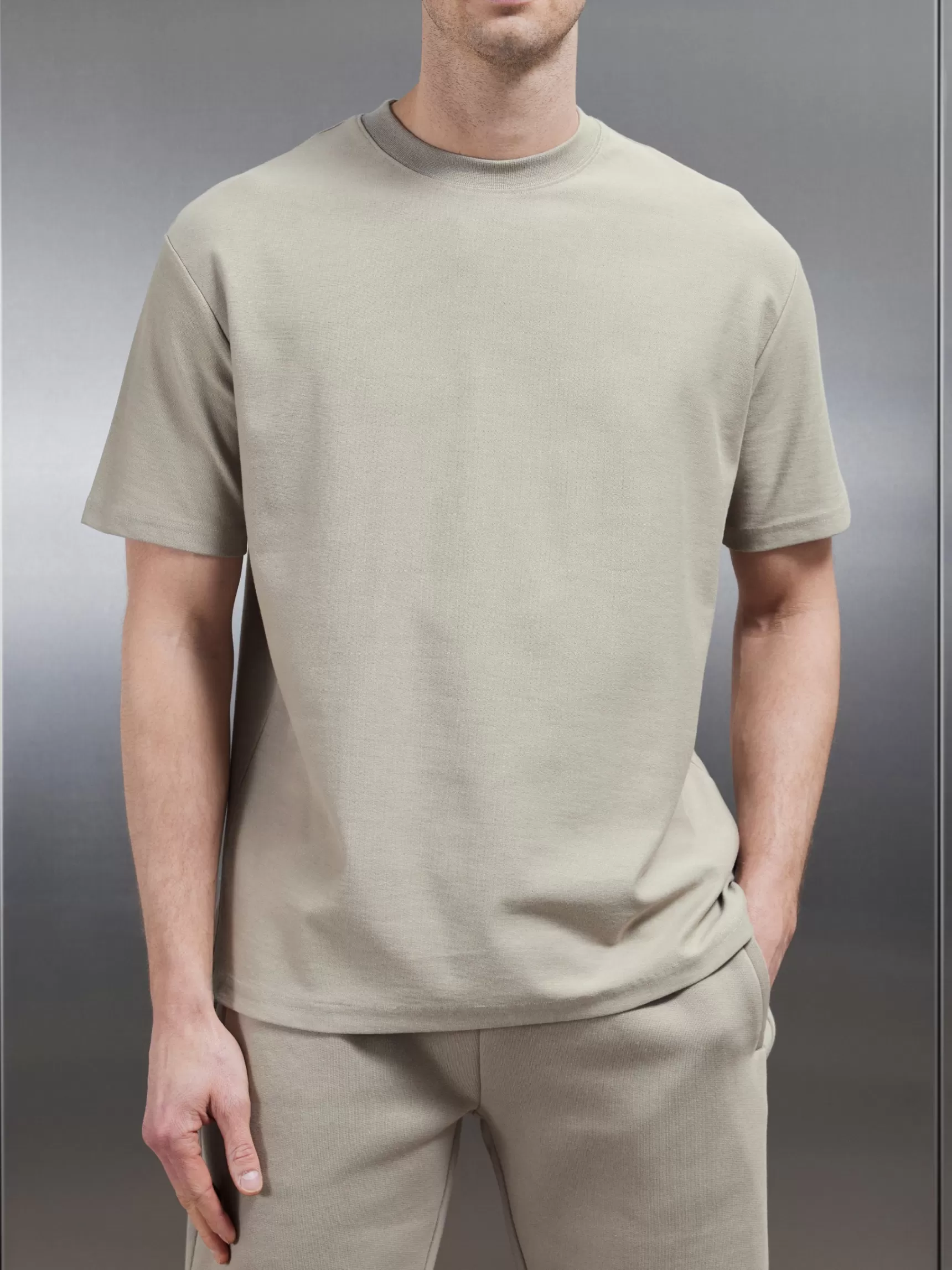Best ARNE Relaxed Fit Cotton T-Shirt - Stone