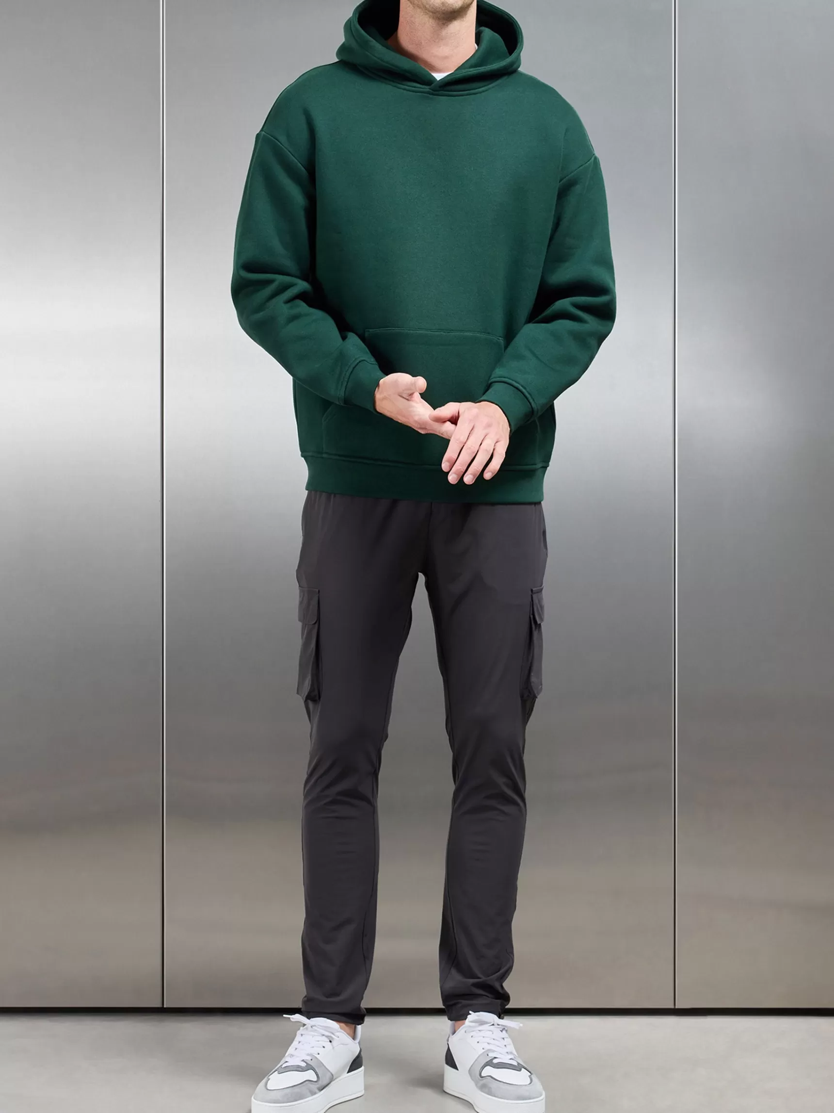 Hot ARNE Relaxed Fit Hoodie - Rich Green RichGreen