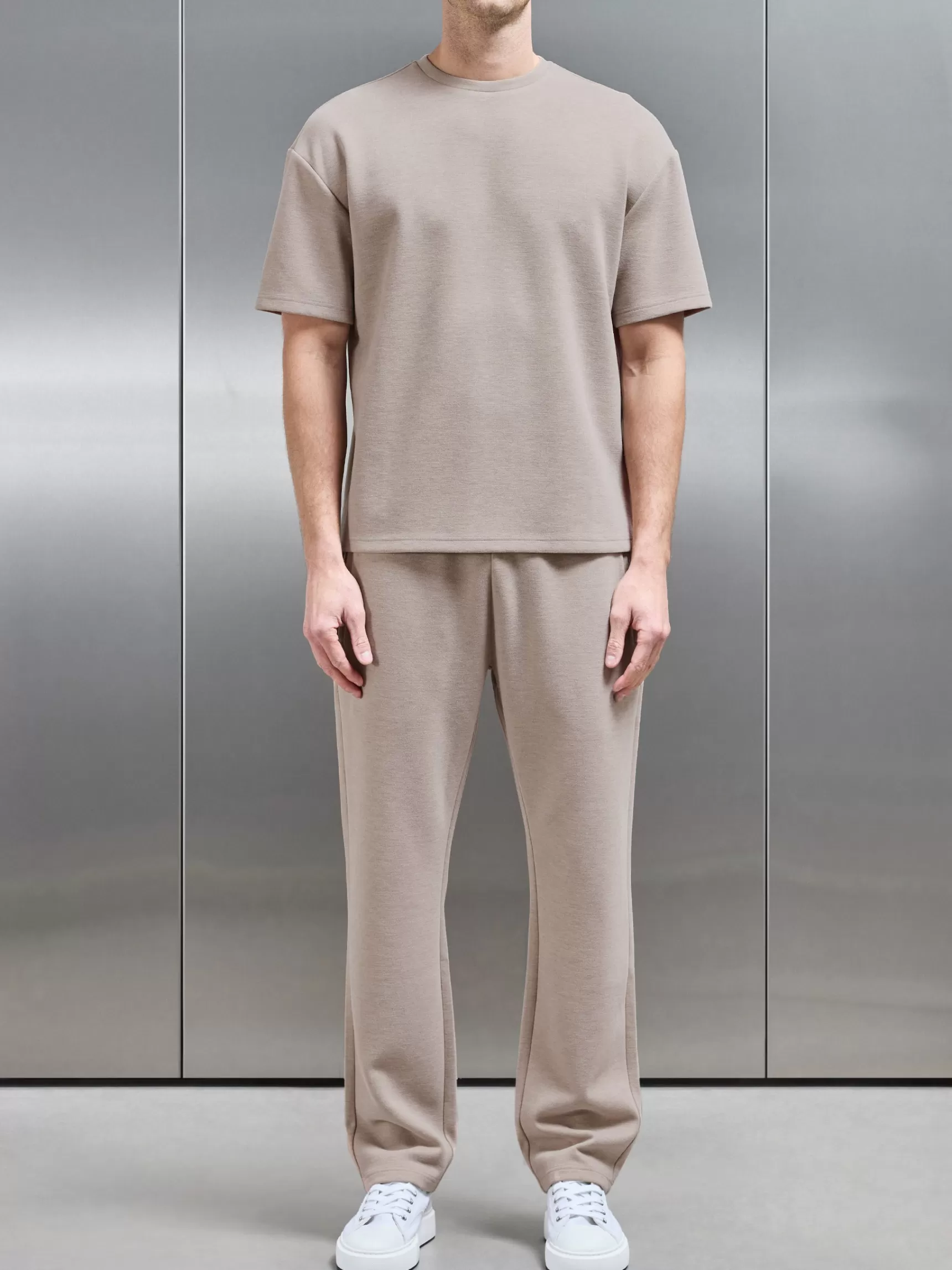 Hot ARNE Relaxed Fit Knitted T-Shirt - Stone