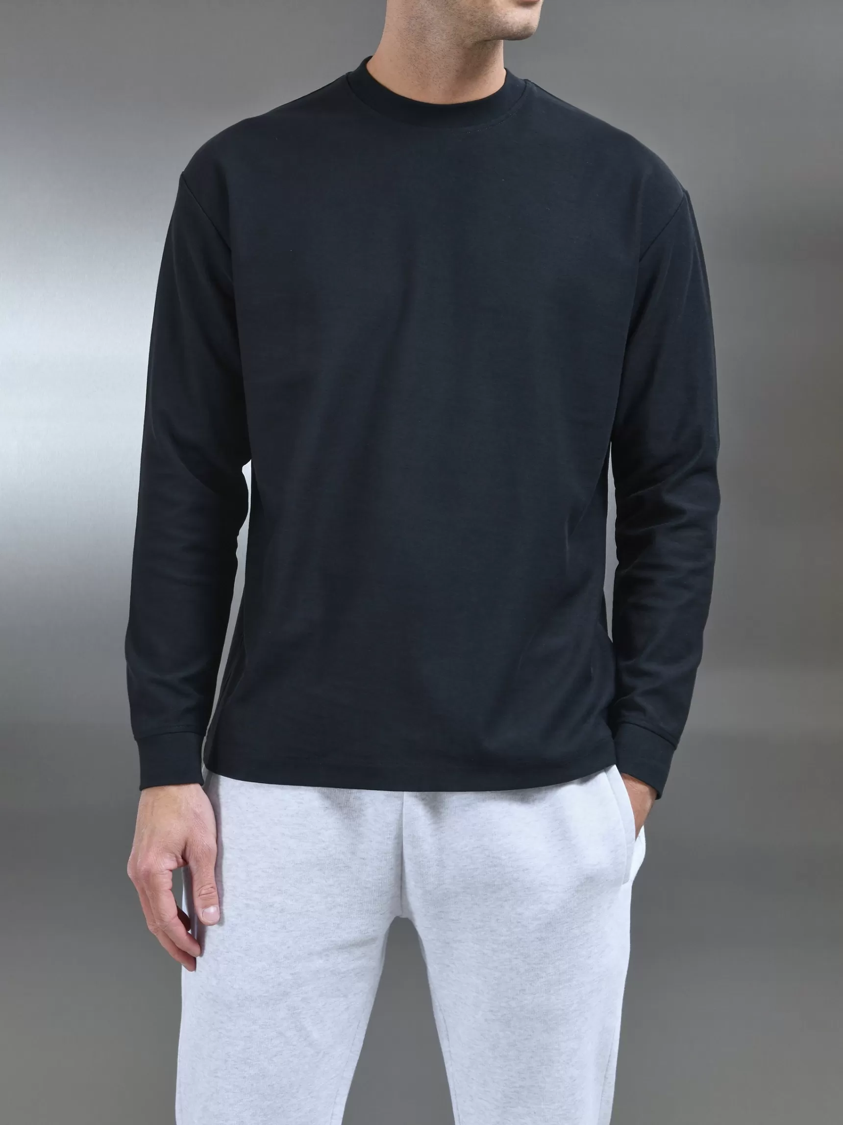 Discount ARNE Relaxed Fit Long Sleeve T-Shirt - Black