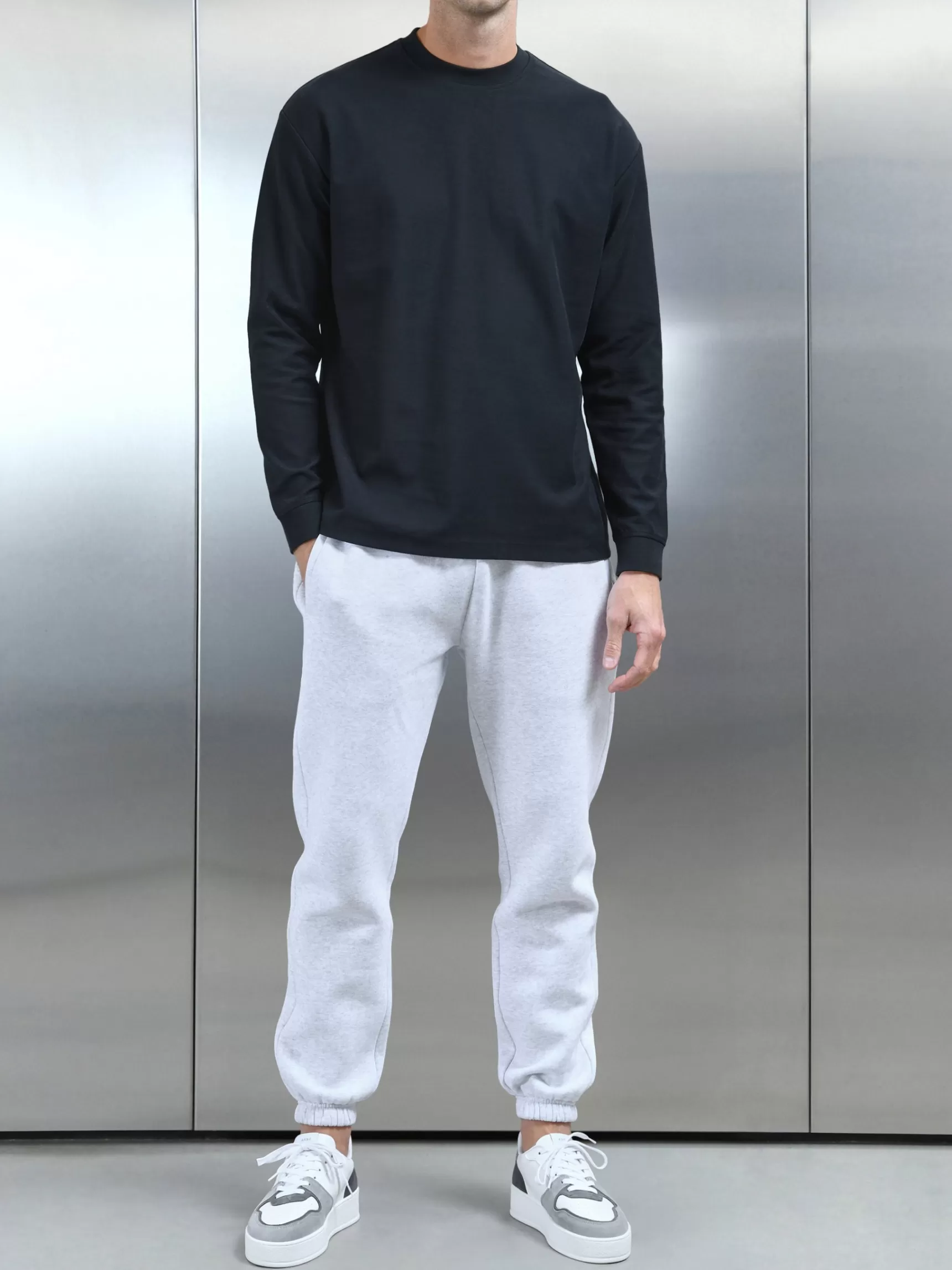 Discount ARNE Relaxed Fit Long Sleeve T-Shirt - Black