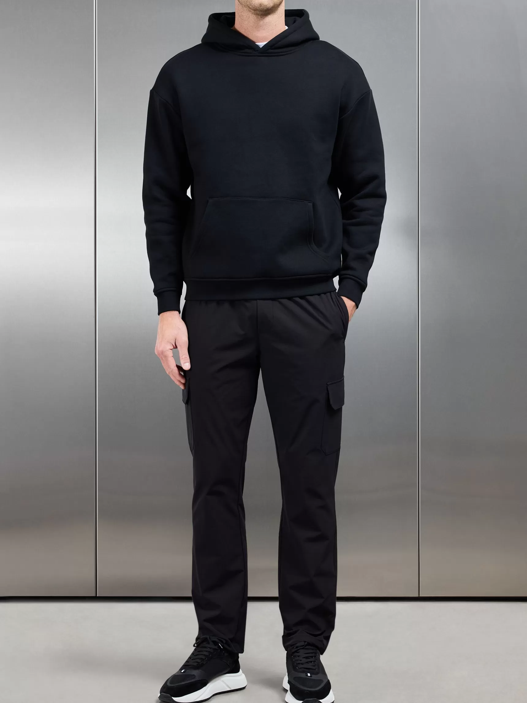 Discount ARNE Relaxed Fit Nylon Cargo Pant - Black