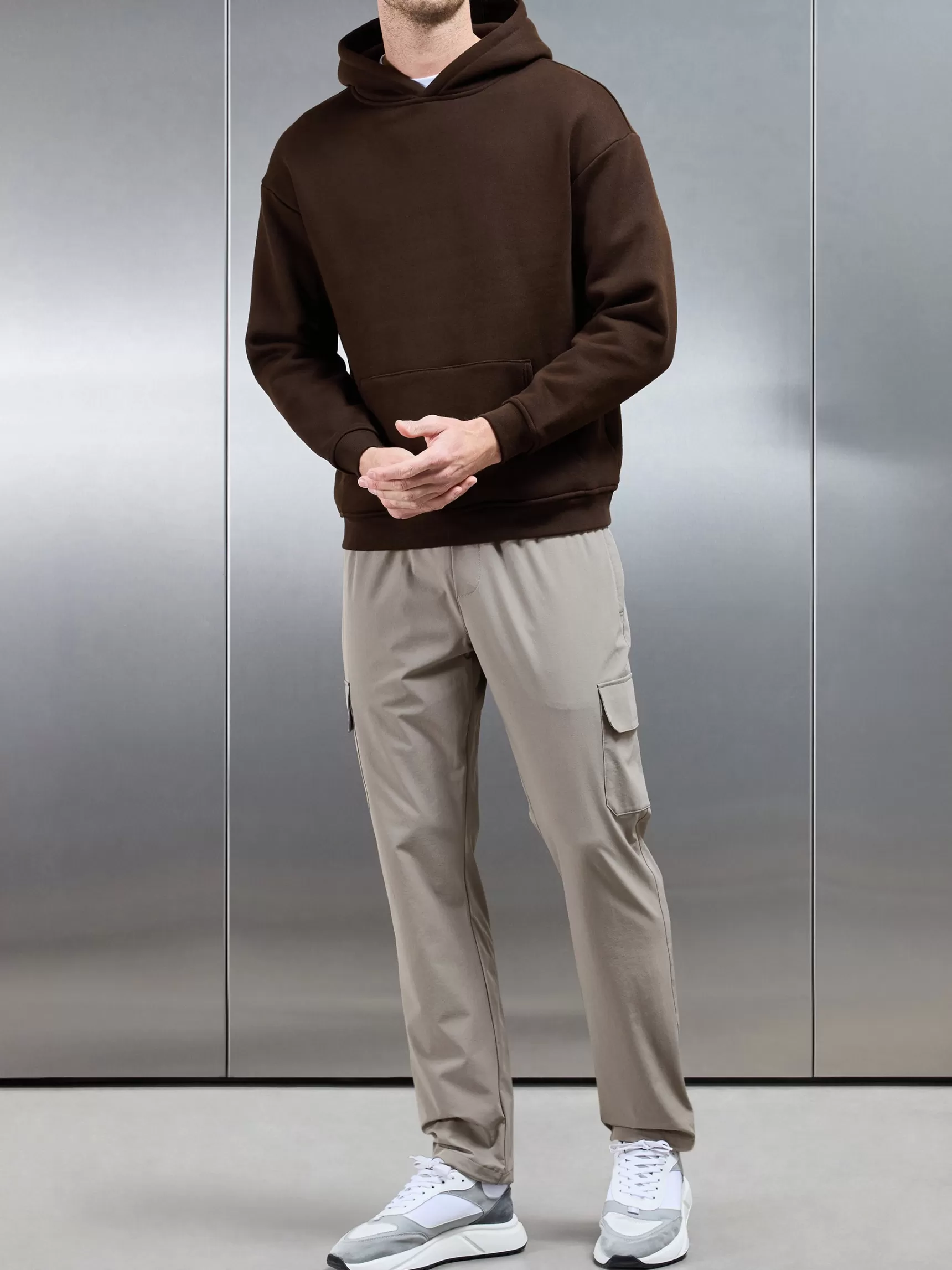 Cheap ARNE Relaxed Fit Nylon Cargo Pant - Taupe