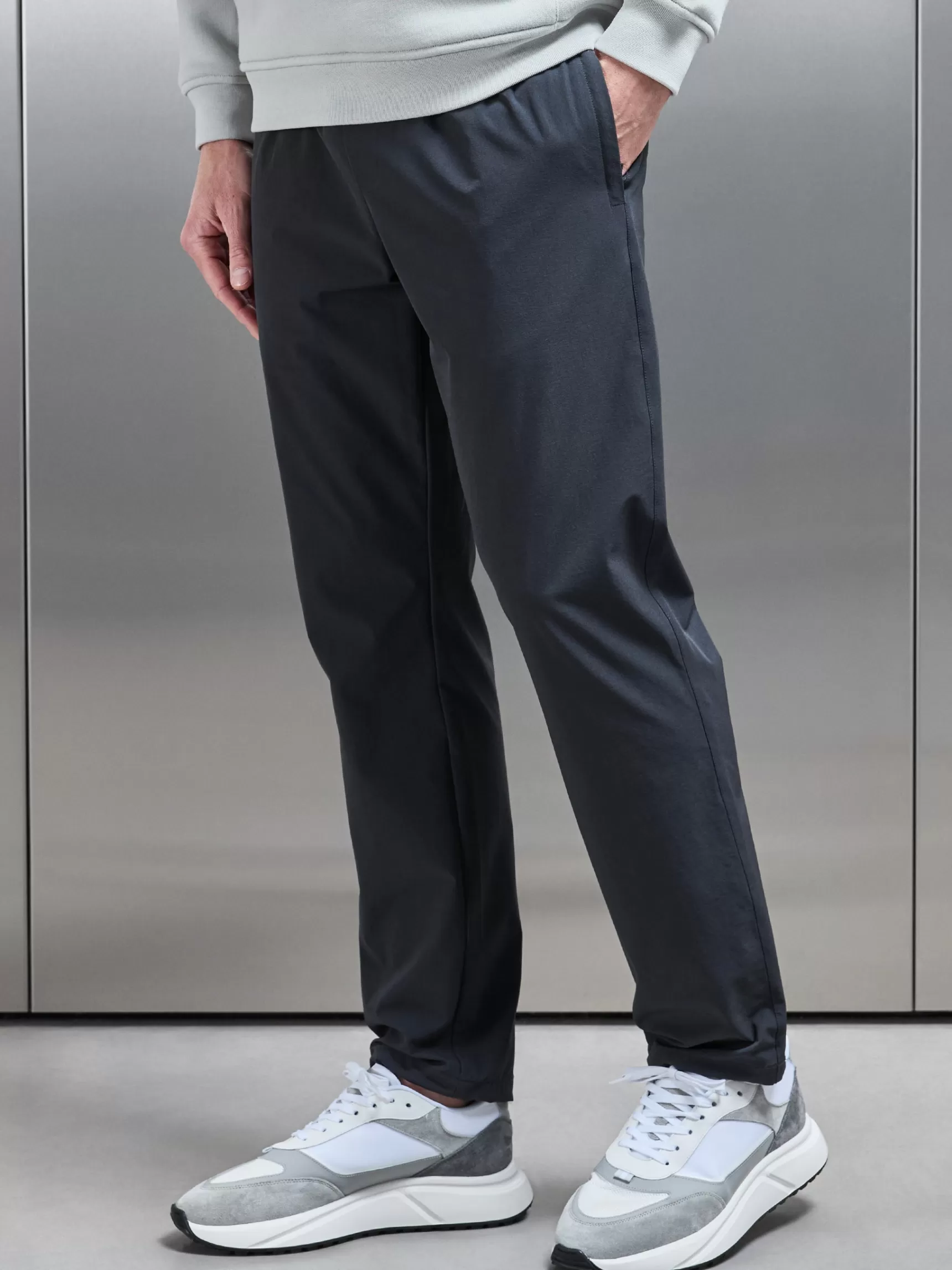 Cheap ARNE Relaxed Fit Nylon Trackpant - Grey