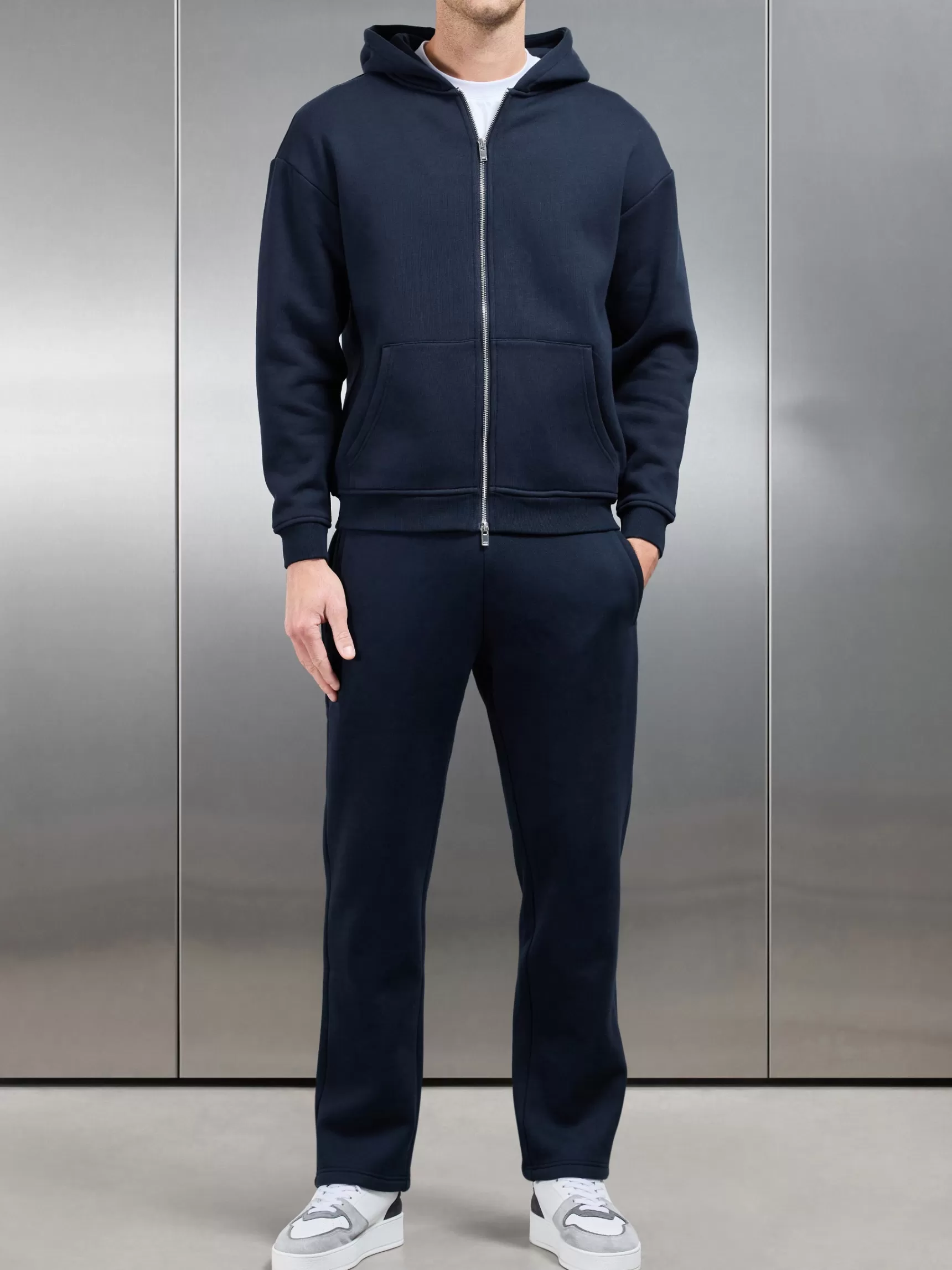 Cheap ARNE Relaxed Fit Straight Leg Jogger - Navy